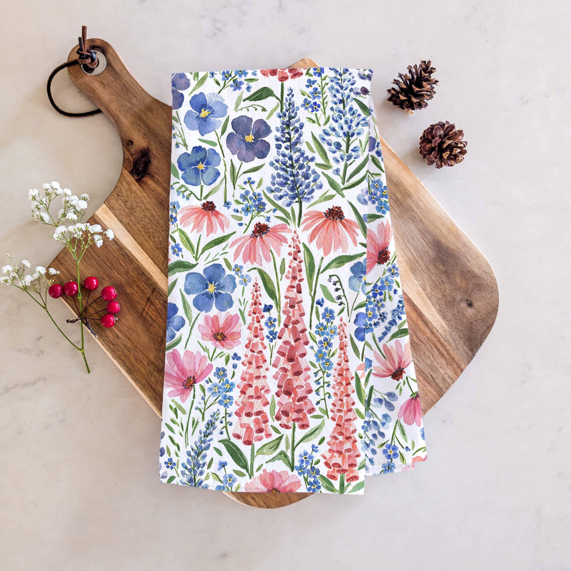 Wildflower Tea Towel | Summer Floral Design, photo 1 of 6