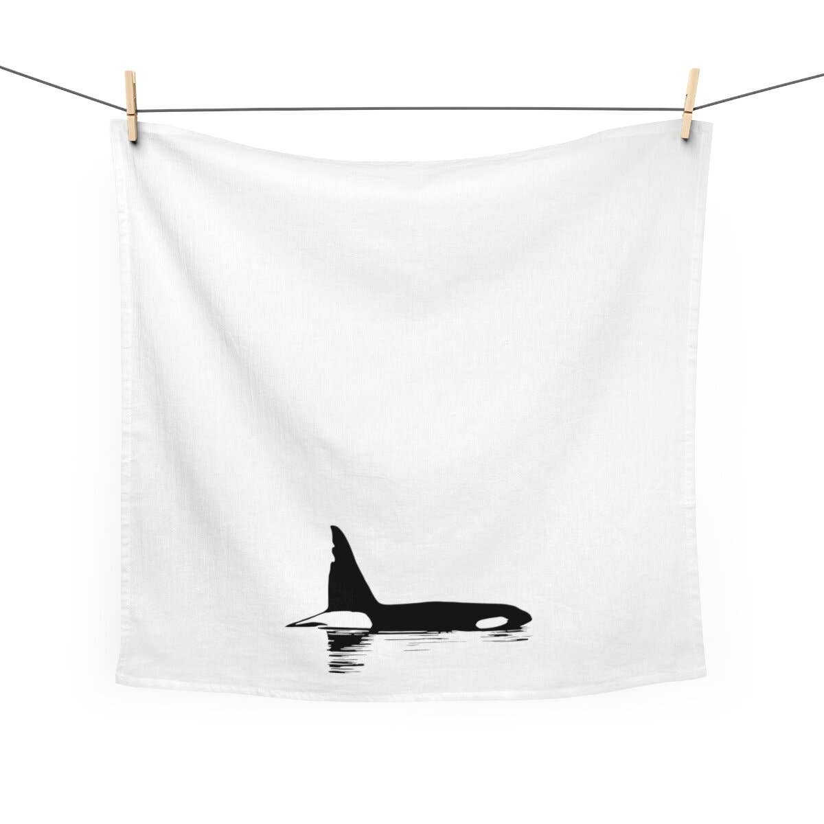 Chainsaw the Orca Kitchen Tea Towel, photo 4 of 4