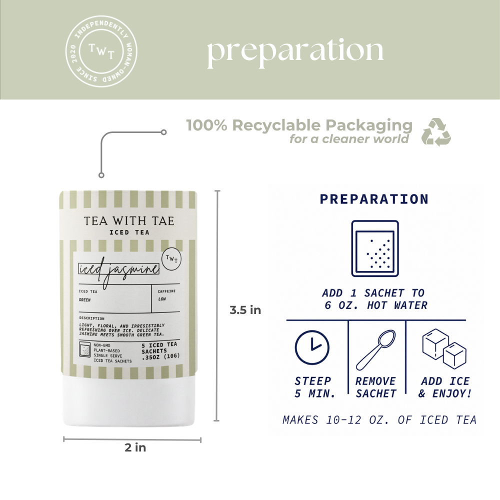 Jasmine Green Iced Mini Tea Tube (5 iced sachets), photo 3 of 5