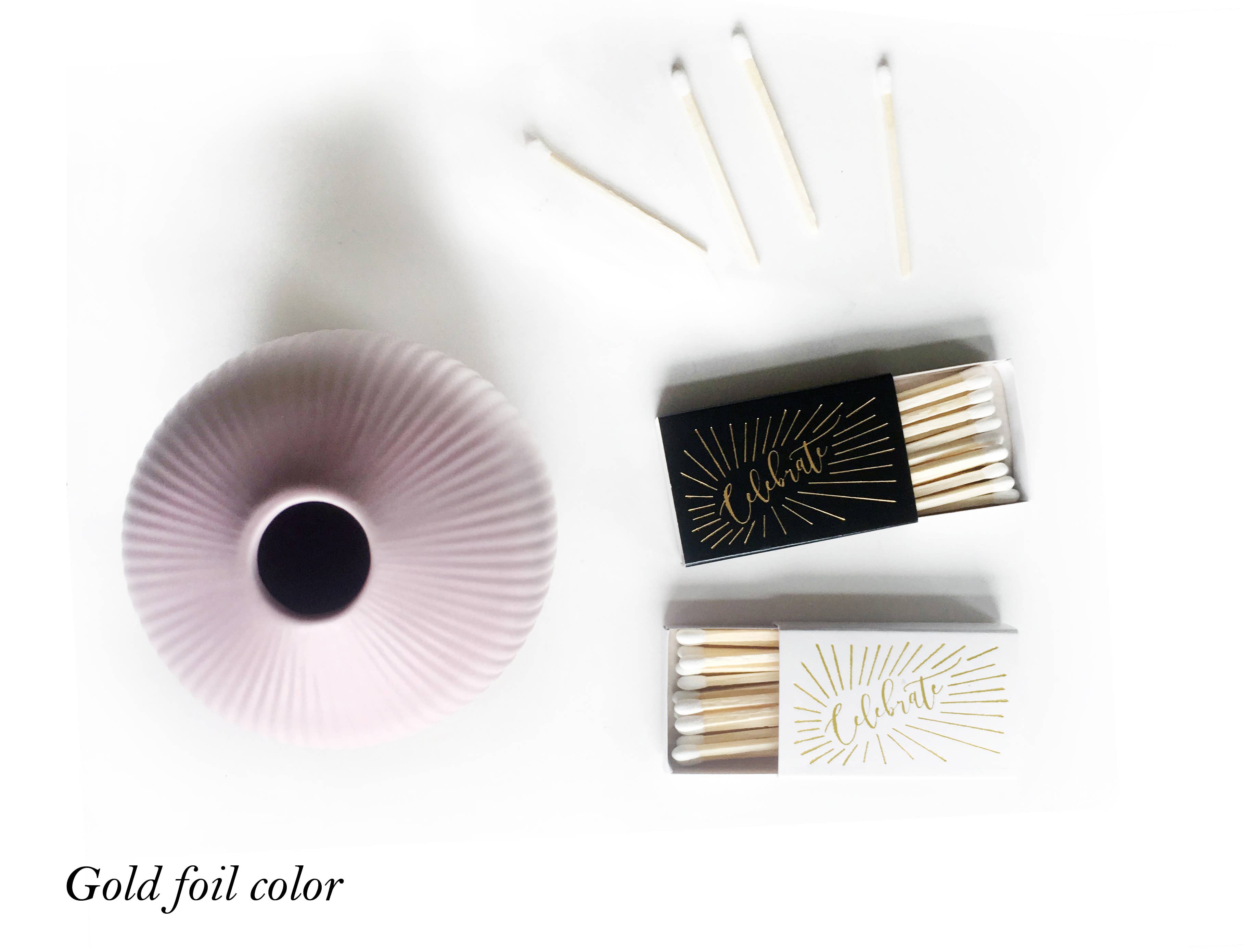 Gold Celebrate White Matchbox, photo 8 of 8
