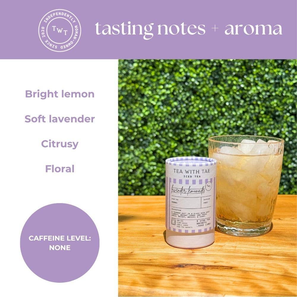 Lavender Lemonade Iced Mini Tea Tube (5 iced sachets), photo 2 of 5