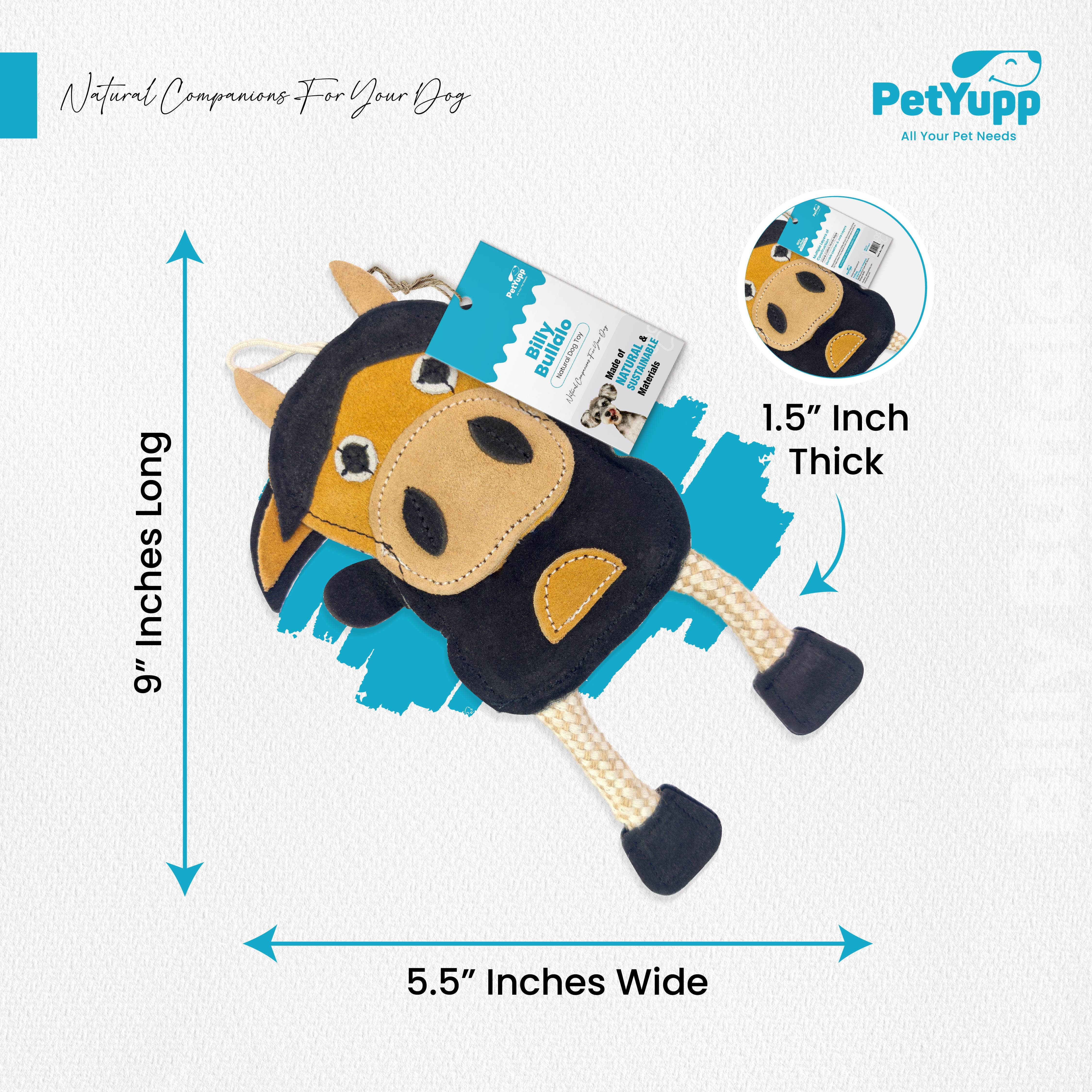 Billy Buffalo-Leather Dog Toy, photo 2 of 5