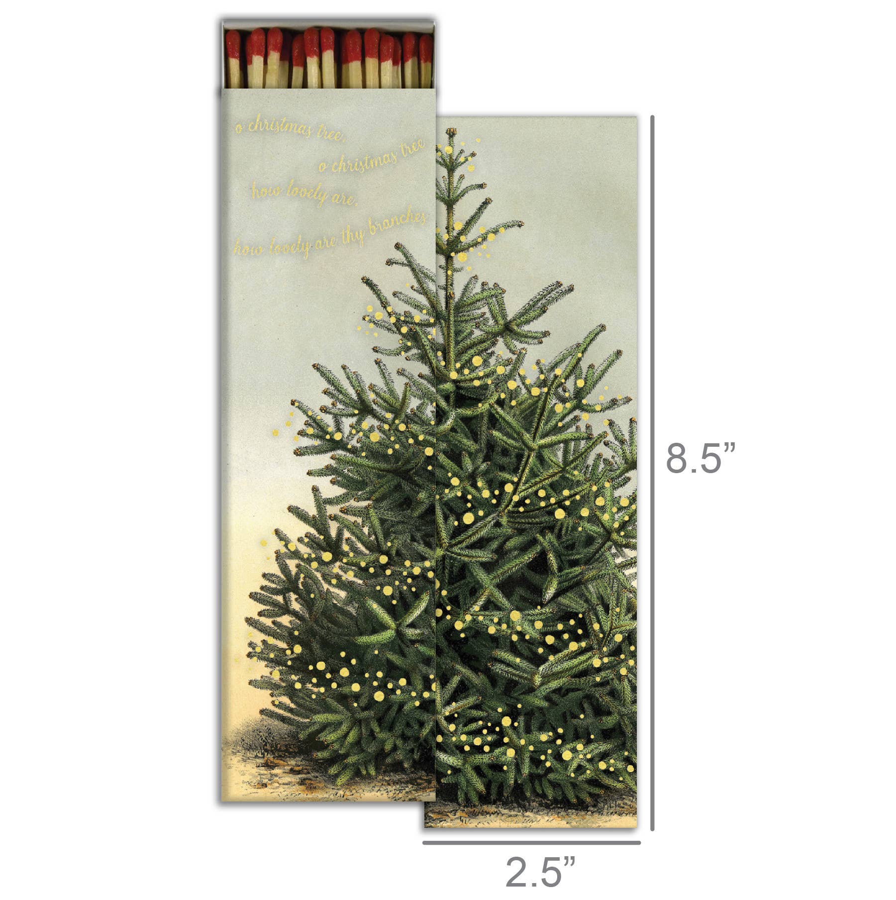 Matches - Oh, Christmas Tree - Gold Foil - Green, photo 2 of 2