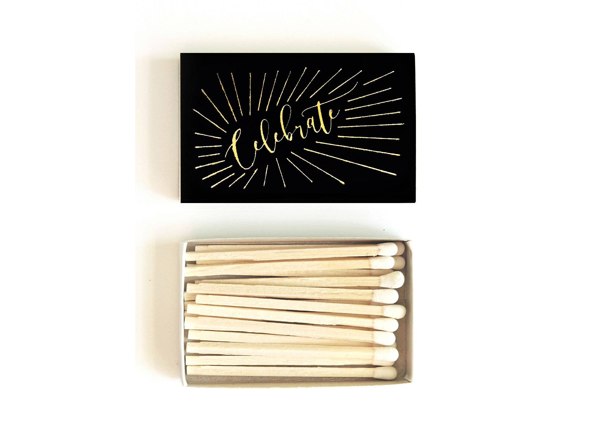 Gold Celebrate White Matchbox, photo 2 of 8