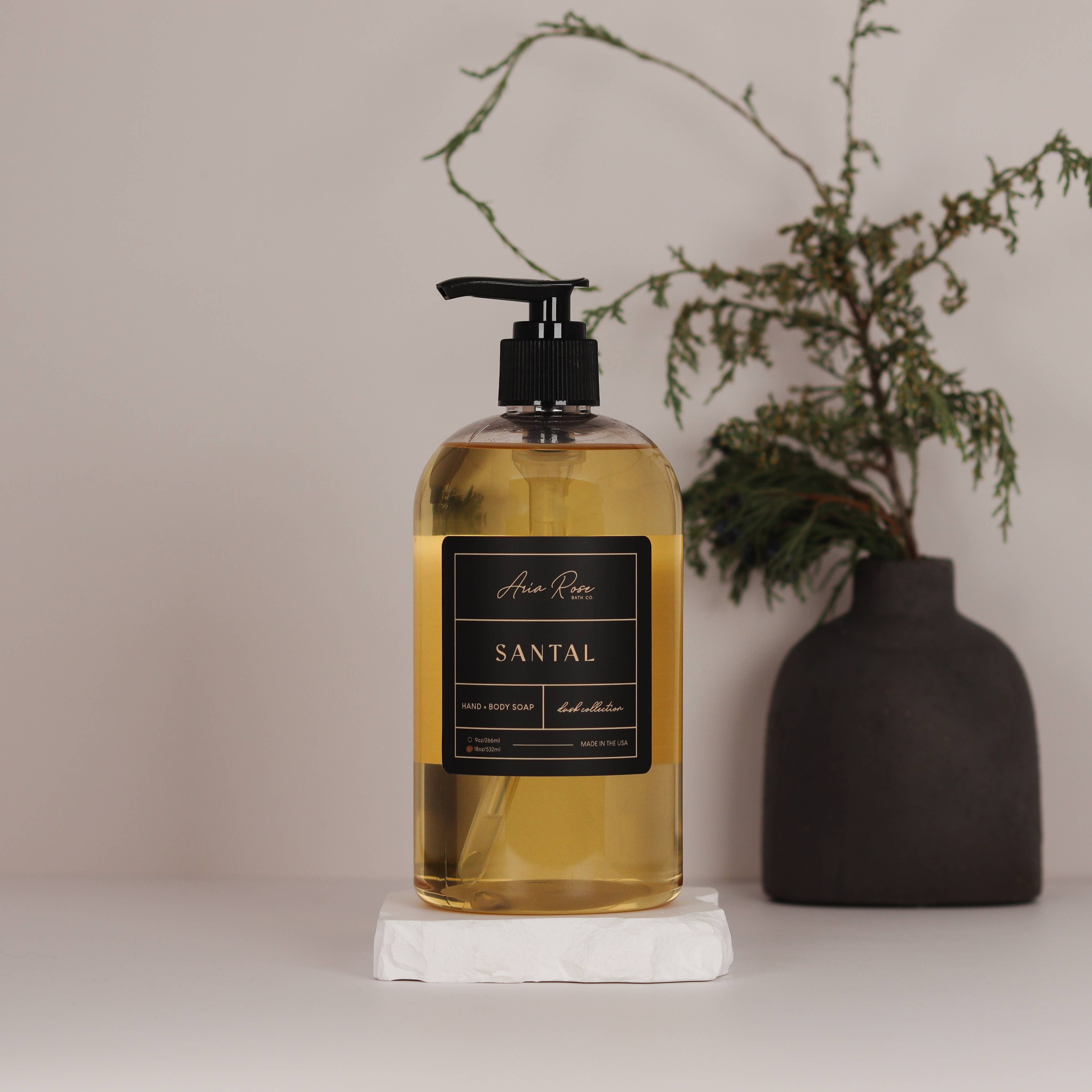 Santal Hand + Body Liquid Soap - Dusk Collection: 9 oz, photo 3 of 4