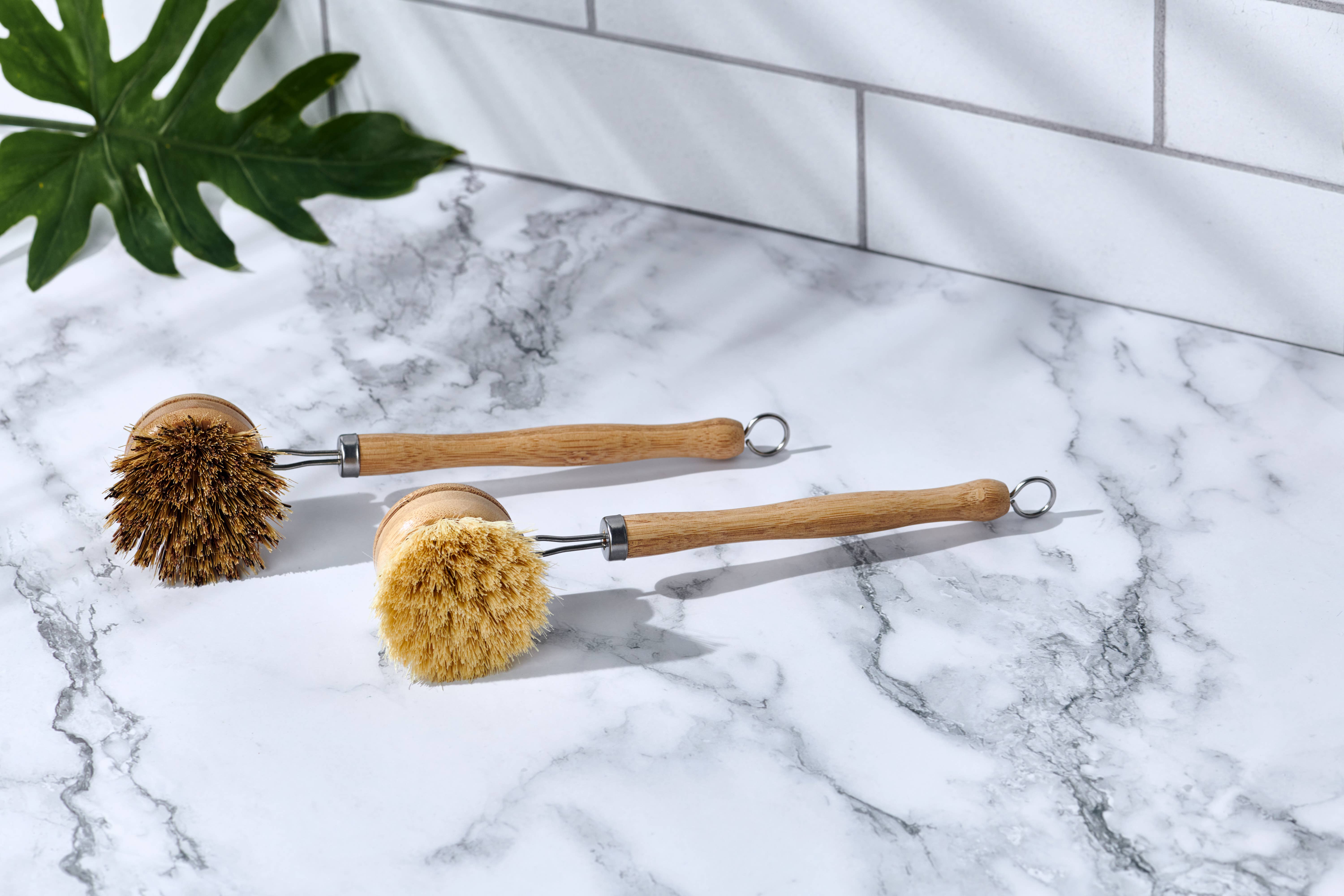 Long Handle Wood & Metal Dish Brush, photo 1 of 3