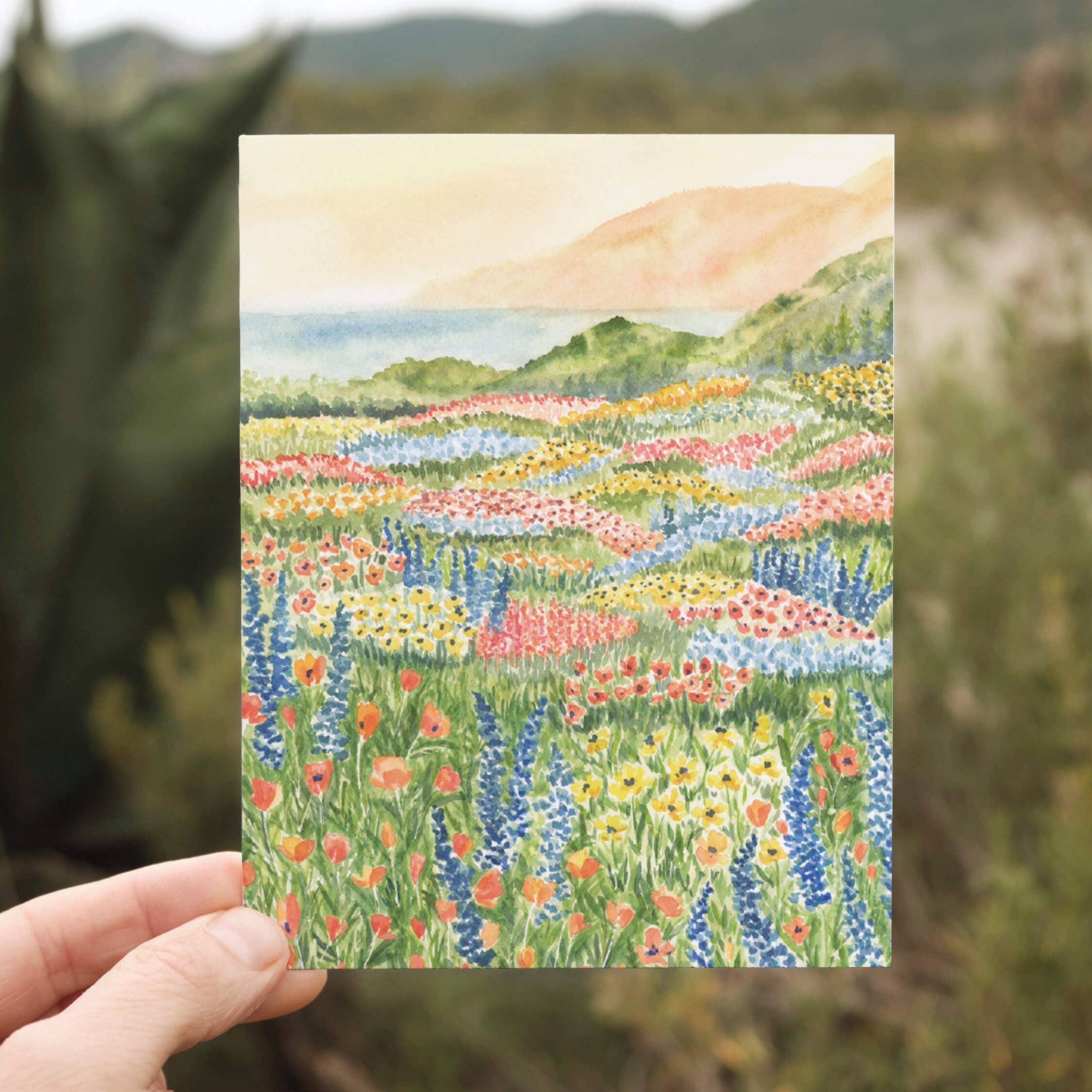 Coastal Blooms Greeting Card | Everyday Wildflower Card: Single Card, photo 4 of 6