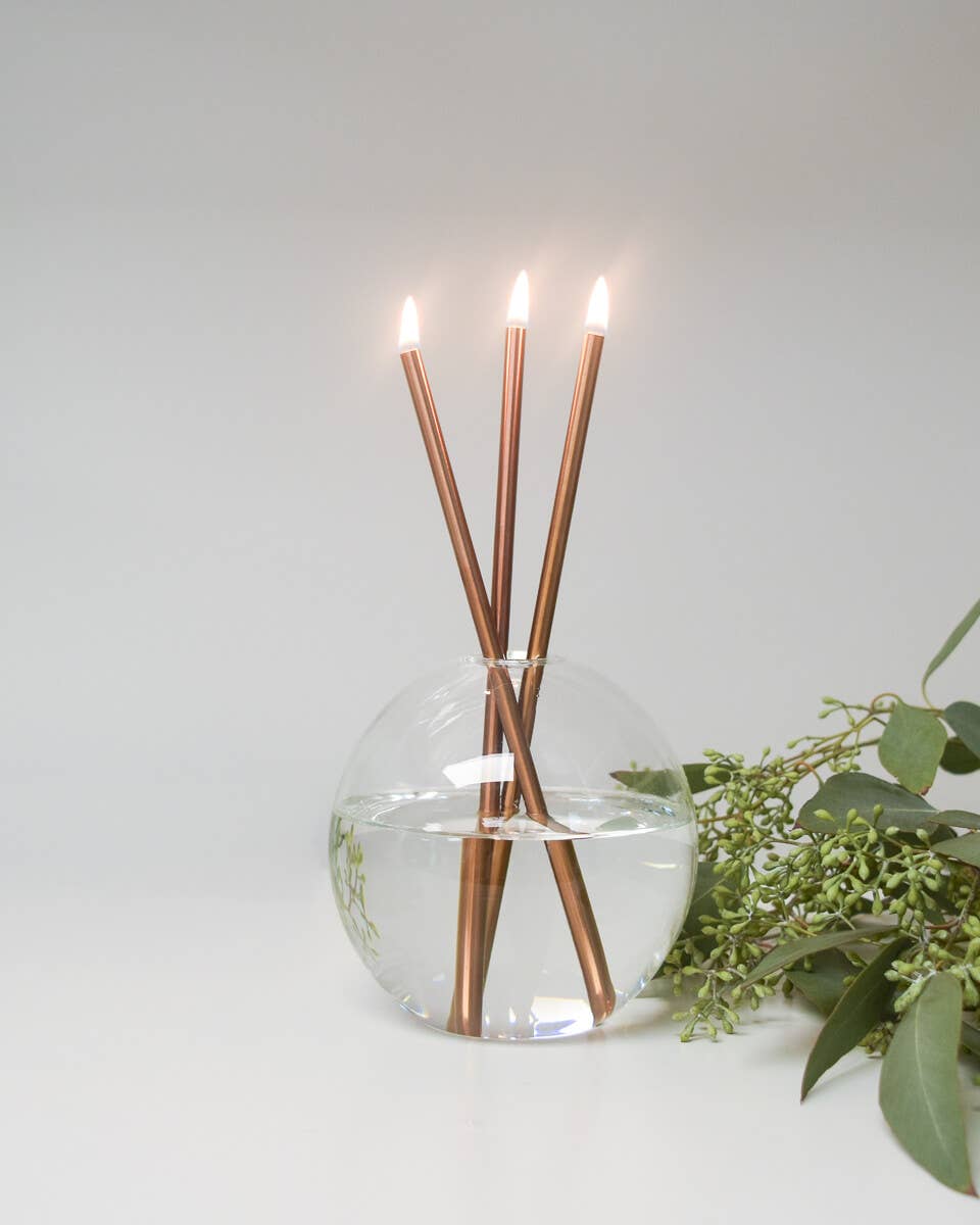 Champagne Everlasting Candles – Reusable Steel Oil Candles, photo 5 of 8