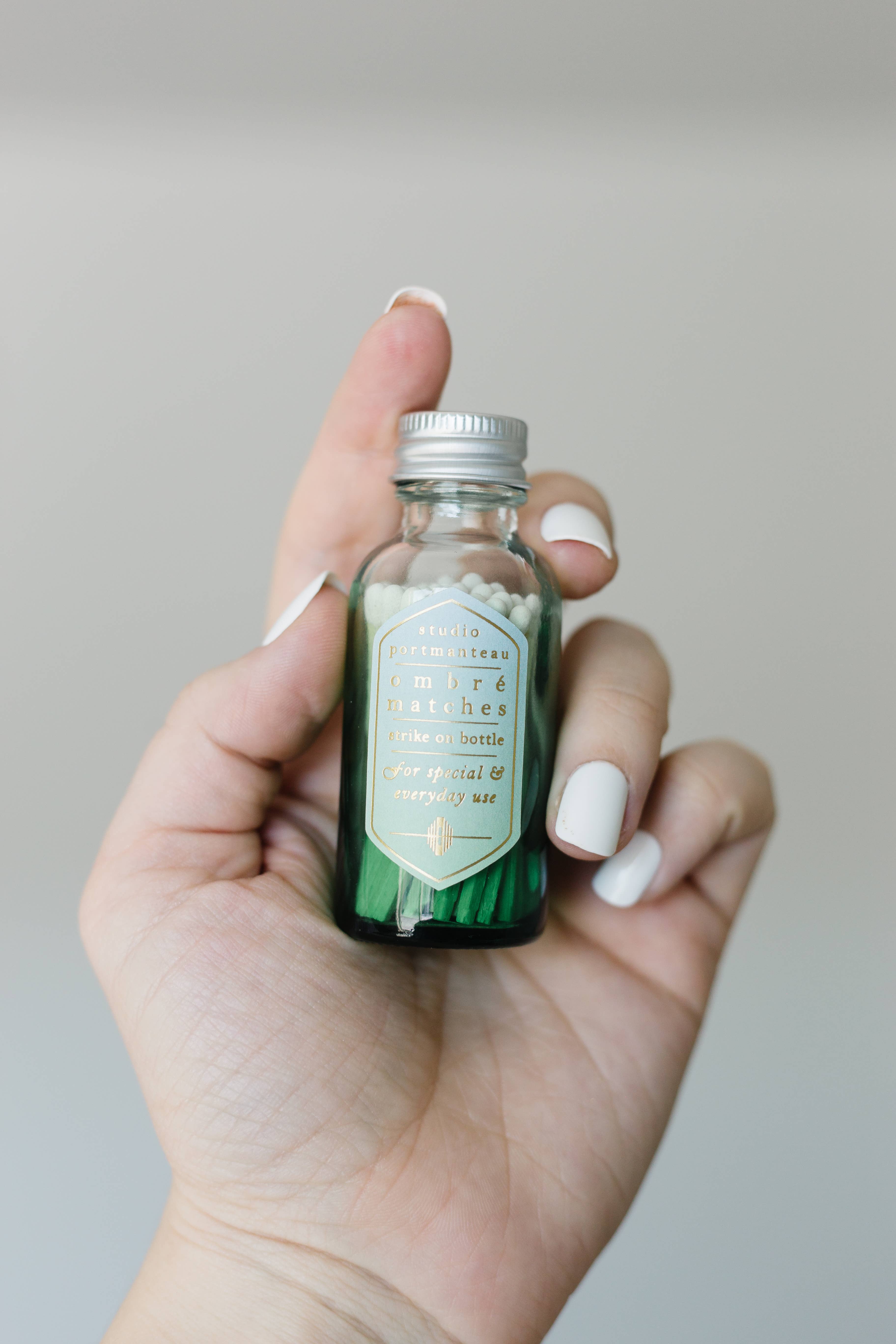 Peppermint Green Ombré Match Bottle | Fine Candle Accessory, photo 6 of 8