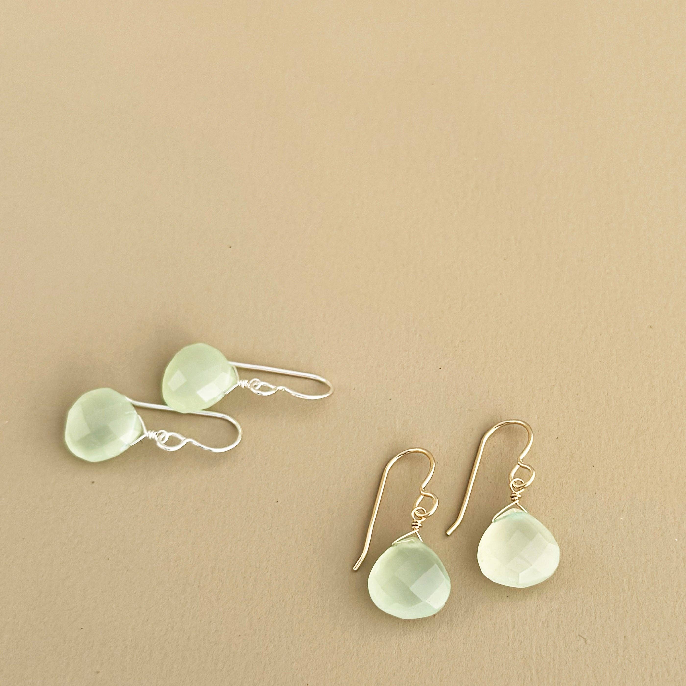 Blue Chalcedony Earrings: Sterling silver, photo 2 of 3