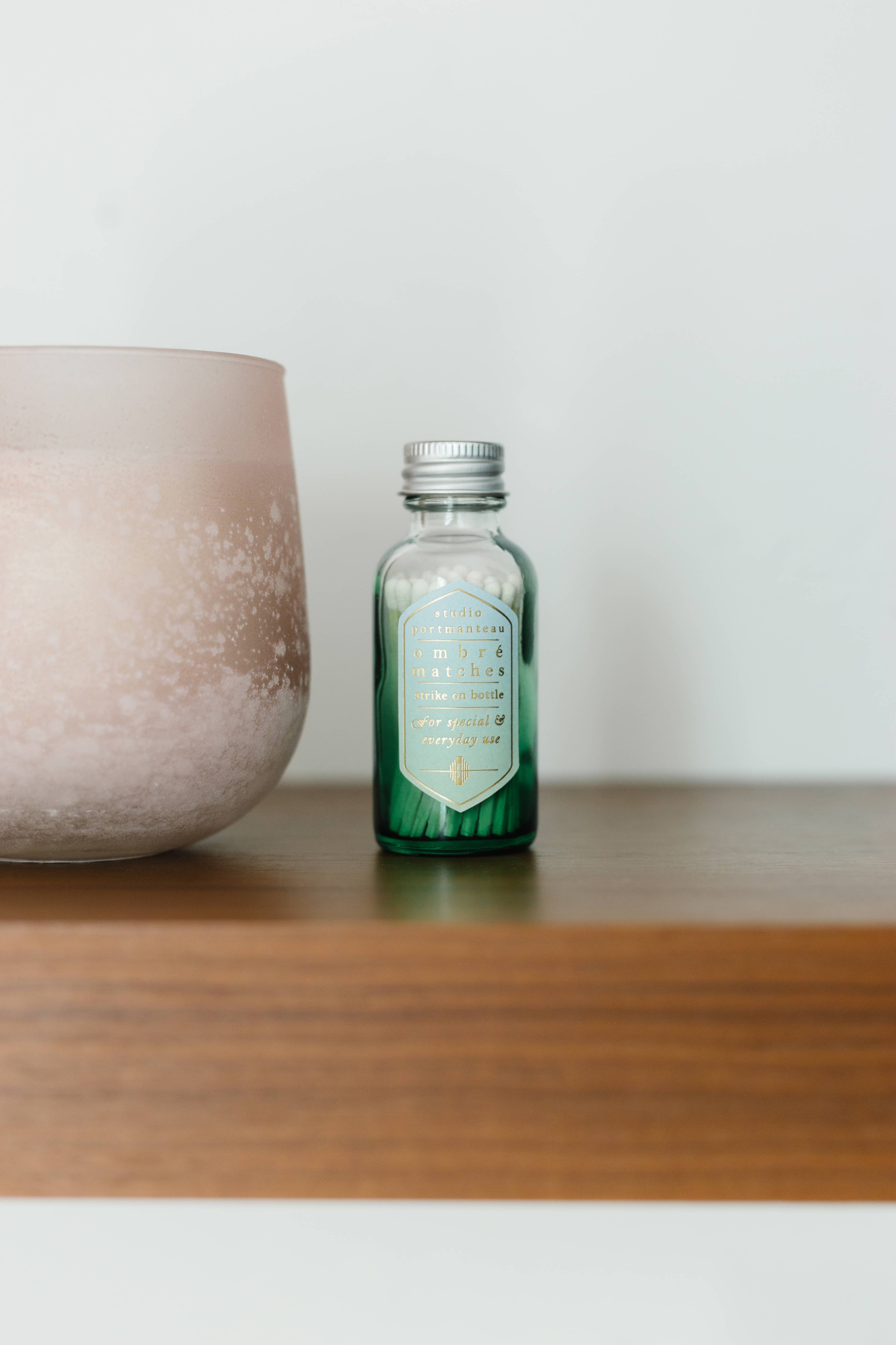 Peppermint Green Ombré Match Bottle | Fine Candle Accessory, photo 2 of 8
