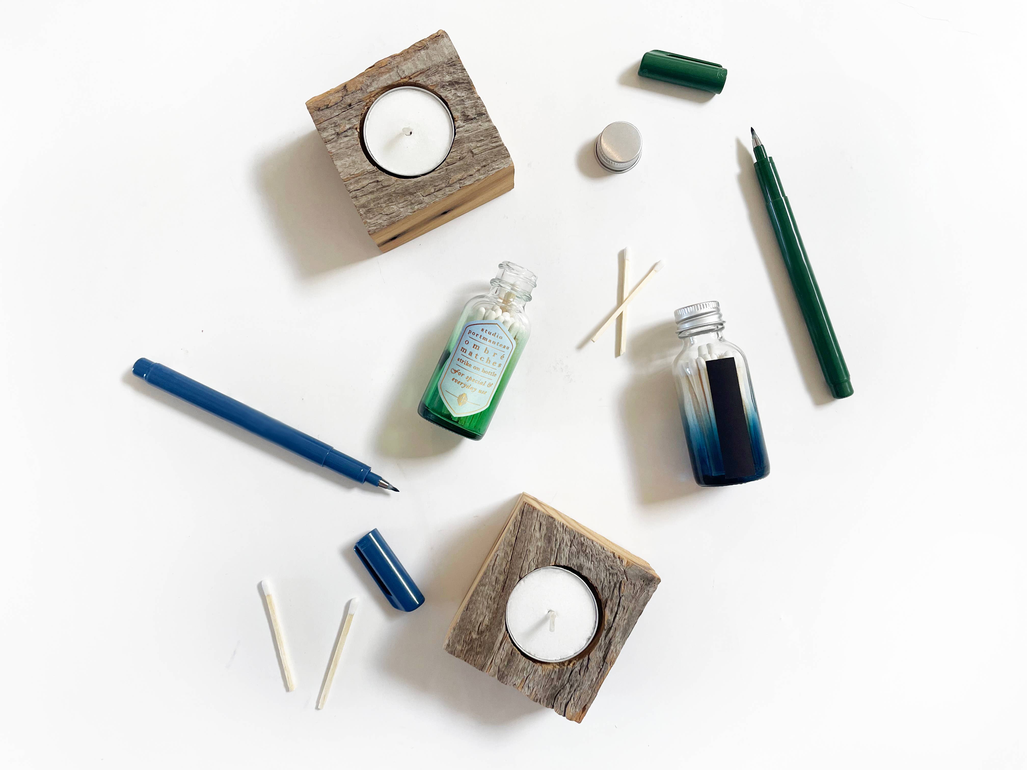 Midnight Blue Ombré Match Bottle | Fine Match Jar, photo 6 of 7