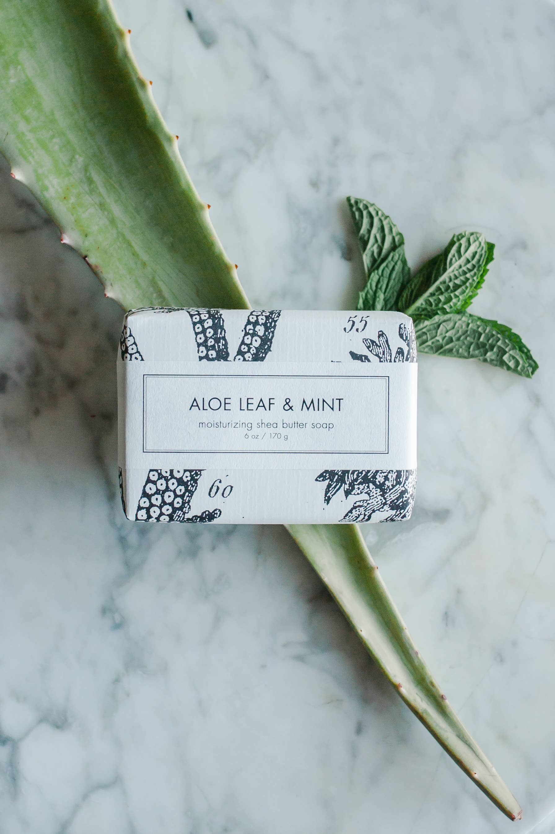 Aloe Leaf & Mint Shea Butter Soap - Bath Bar, photo 2 of 6
