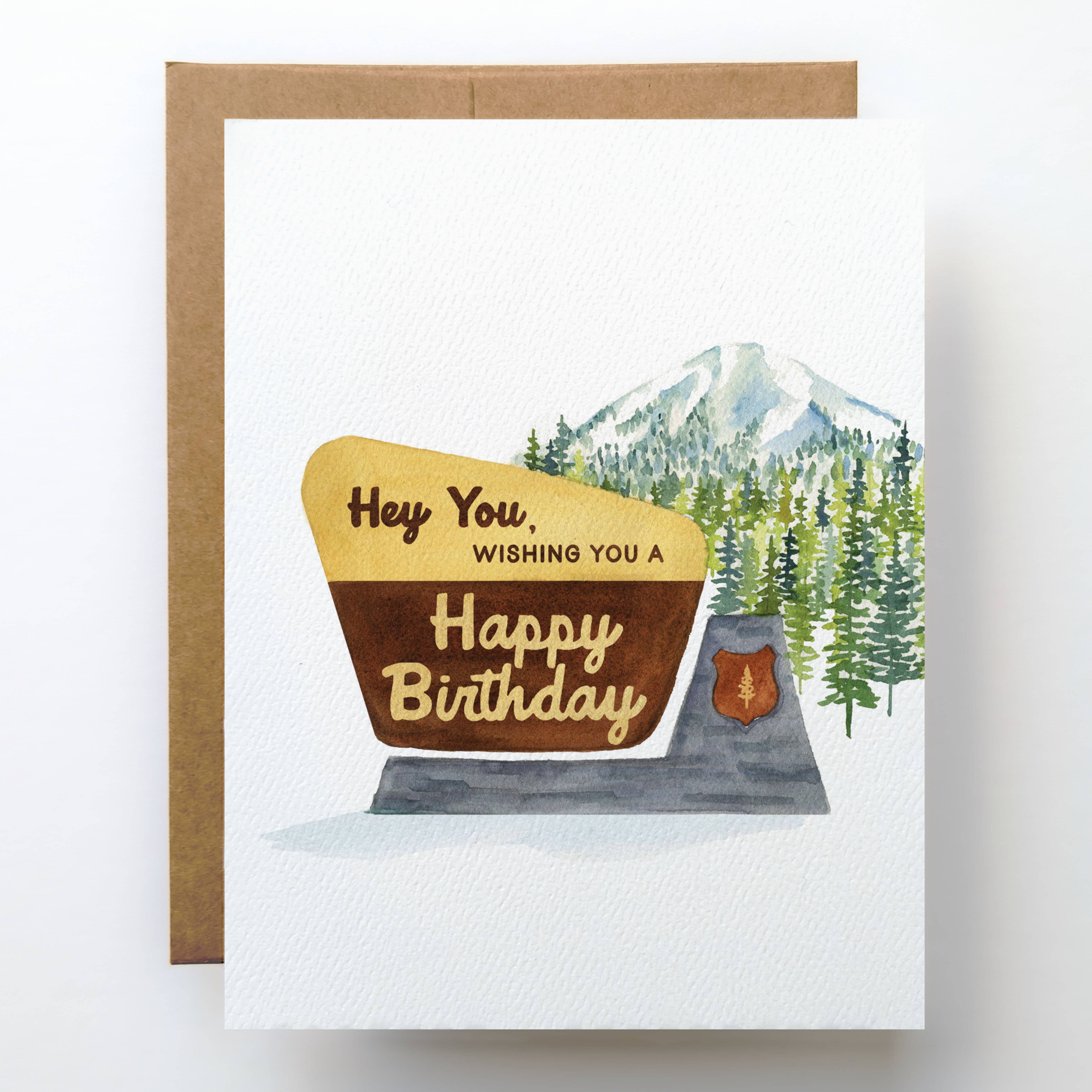 National Park Birthday Card | Hey You! Outdoorsy Design: Single Card, photo 1 of 4