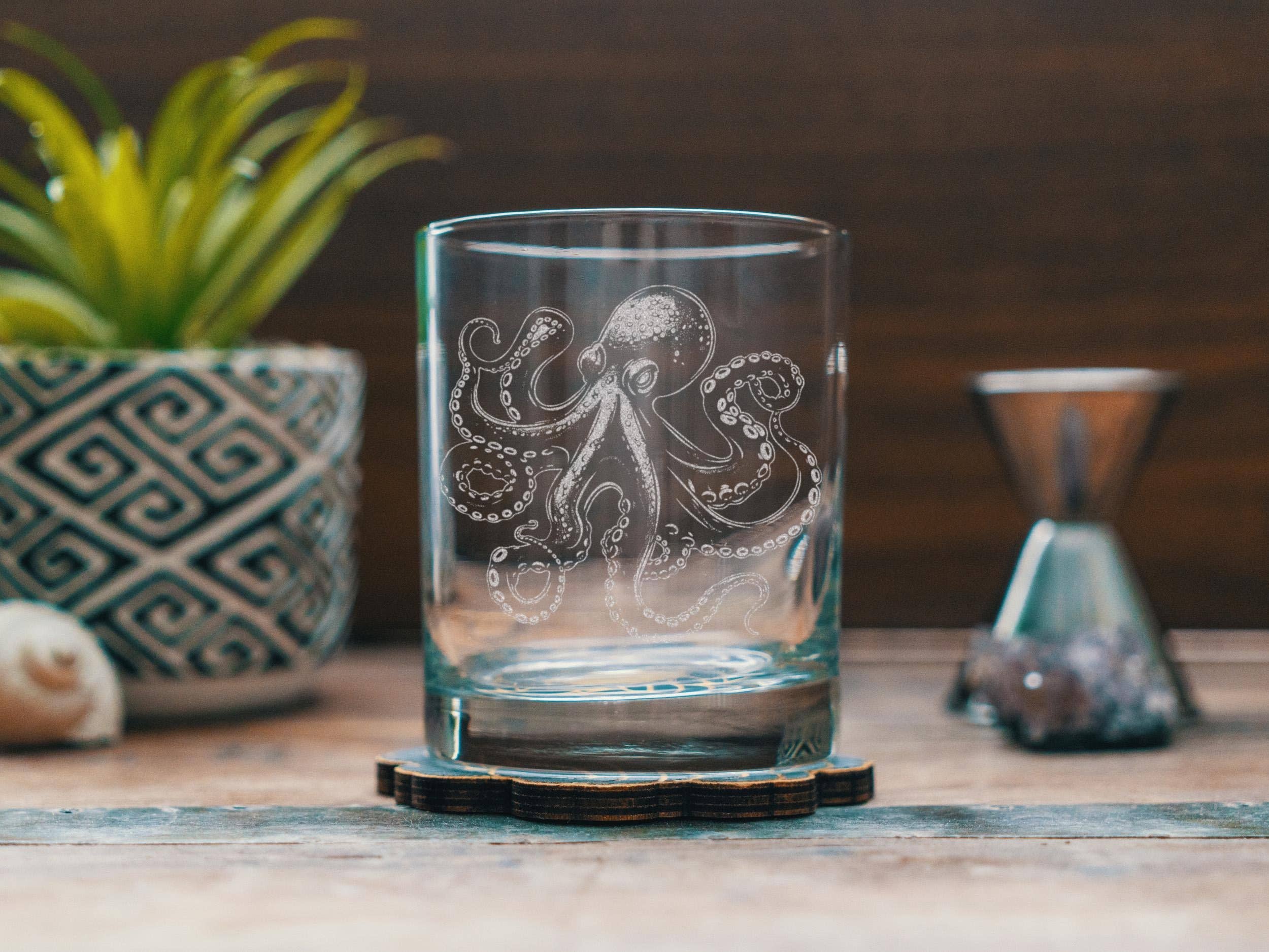 Kraken Octopus Glasses: Old Fashion ~ 12 oz, photo 2 of 5