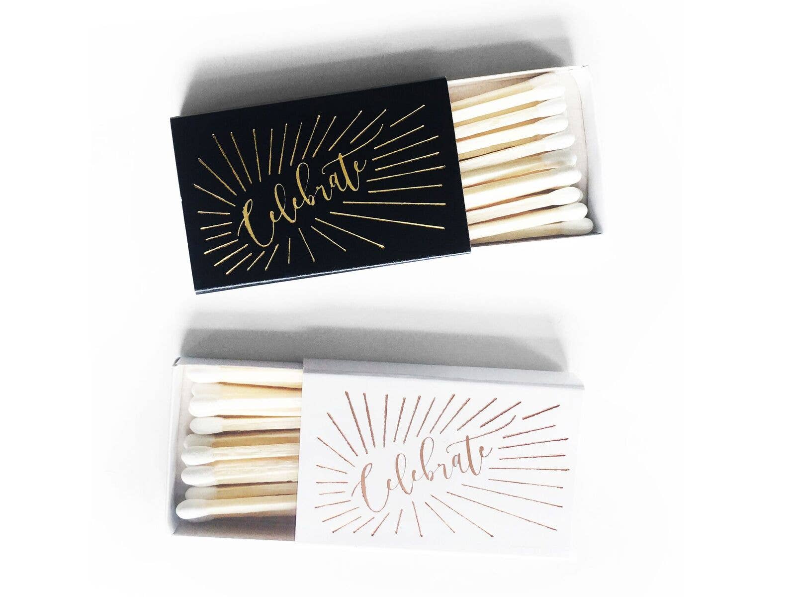 Gold Celebrate White Matchbox, photo 5 of 8