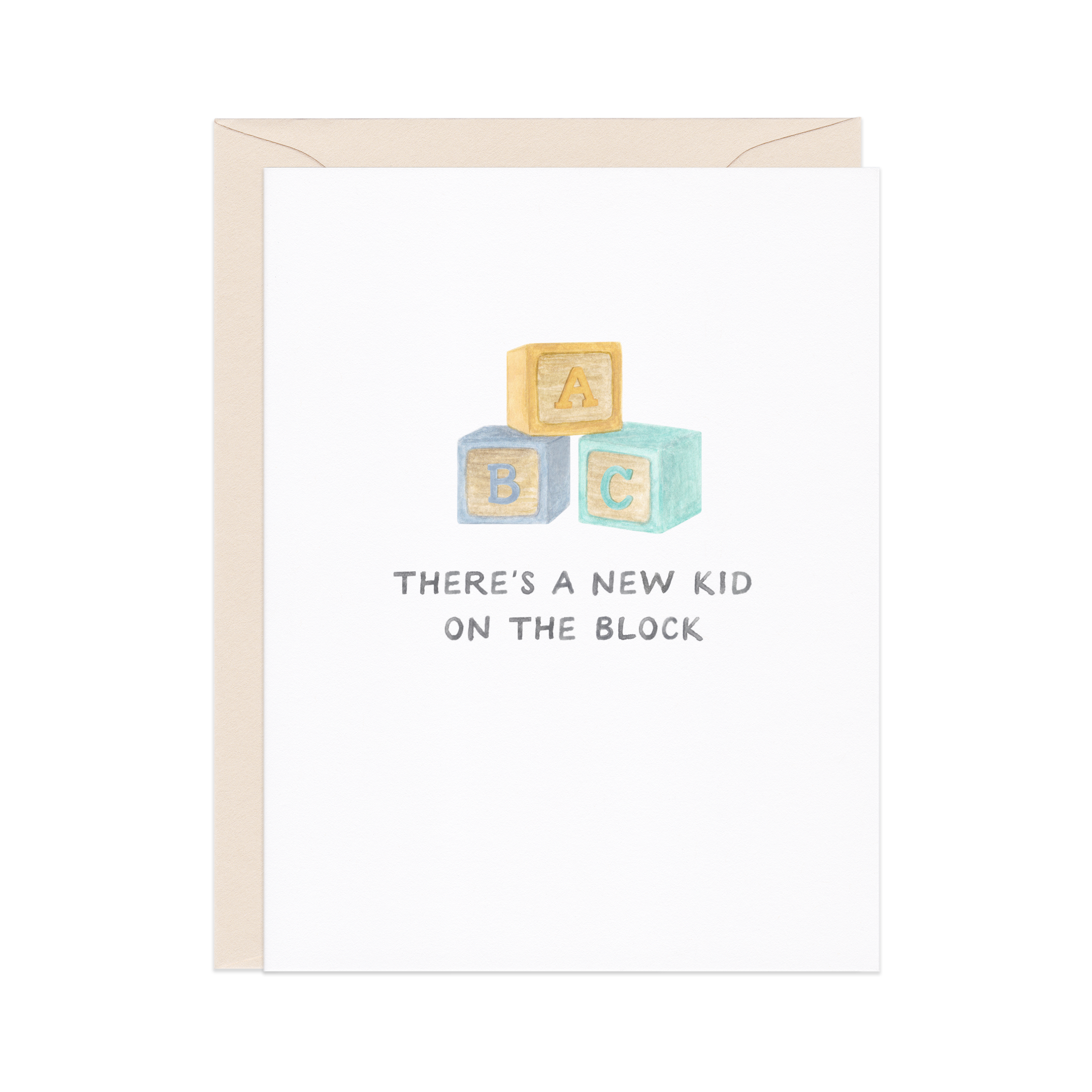 New Kid On The Block — Pop Culture Pun New Baby Card, photo 2 of 2