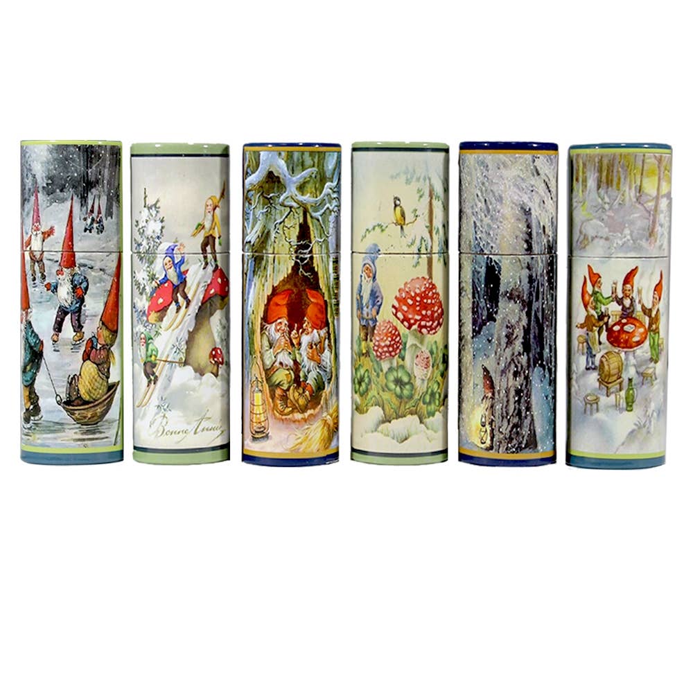 ANN466 - Vintage Gnomes Winter Fun Matchtube Sml