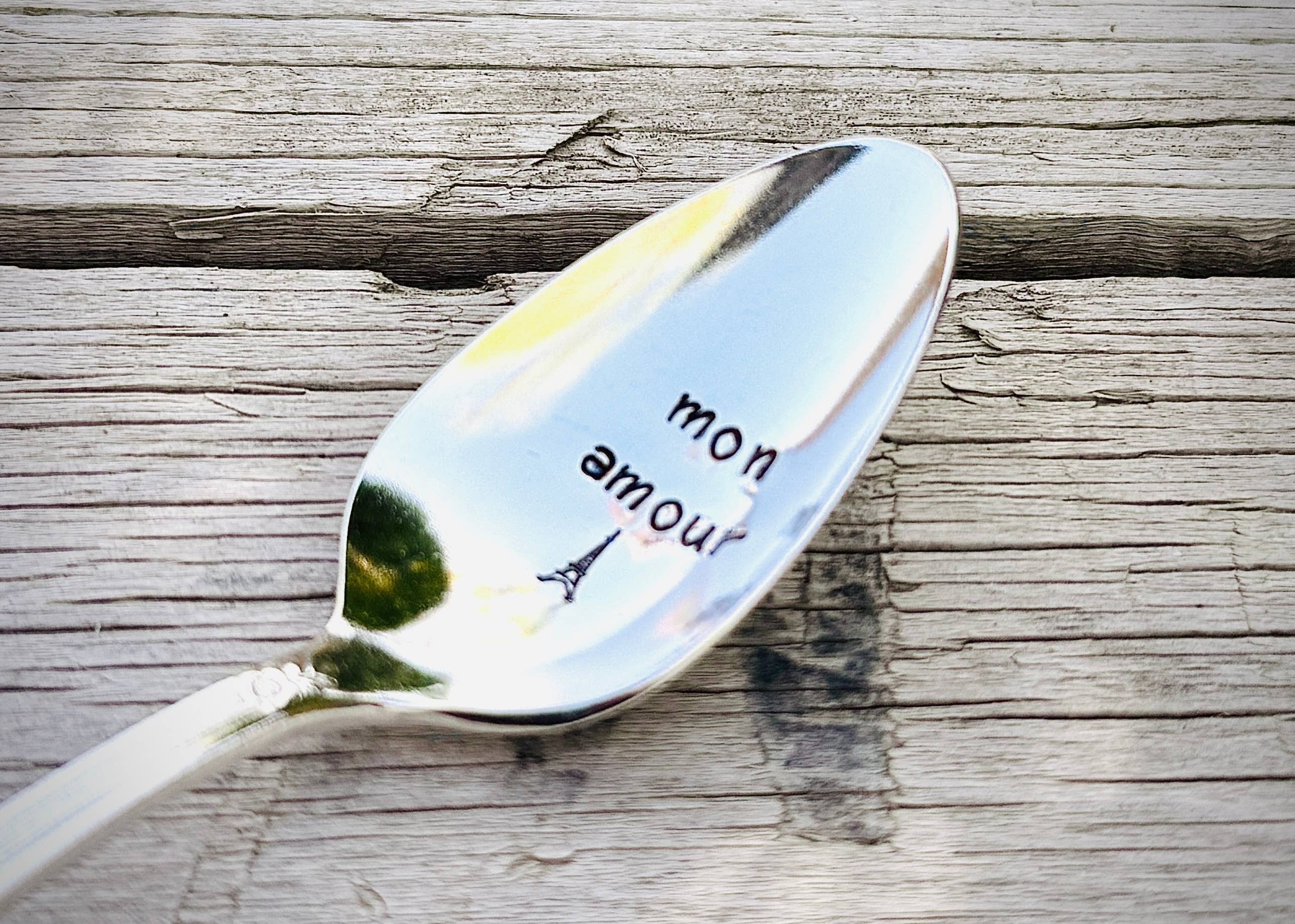 Mon amour - vintage teaspoon