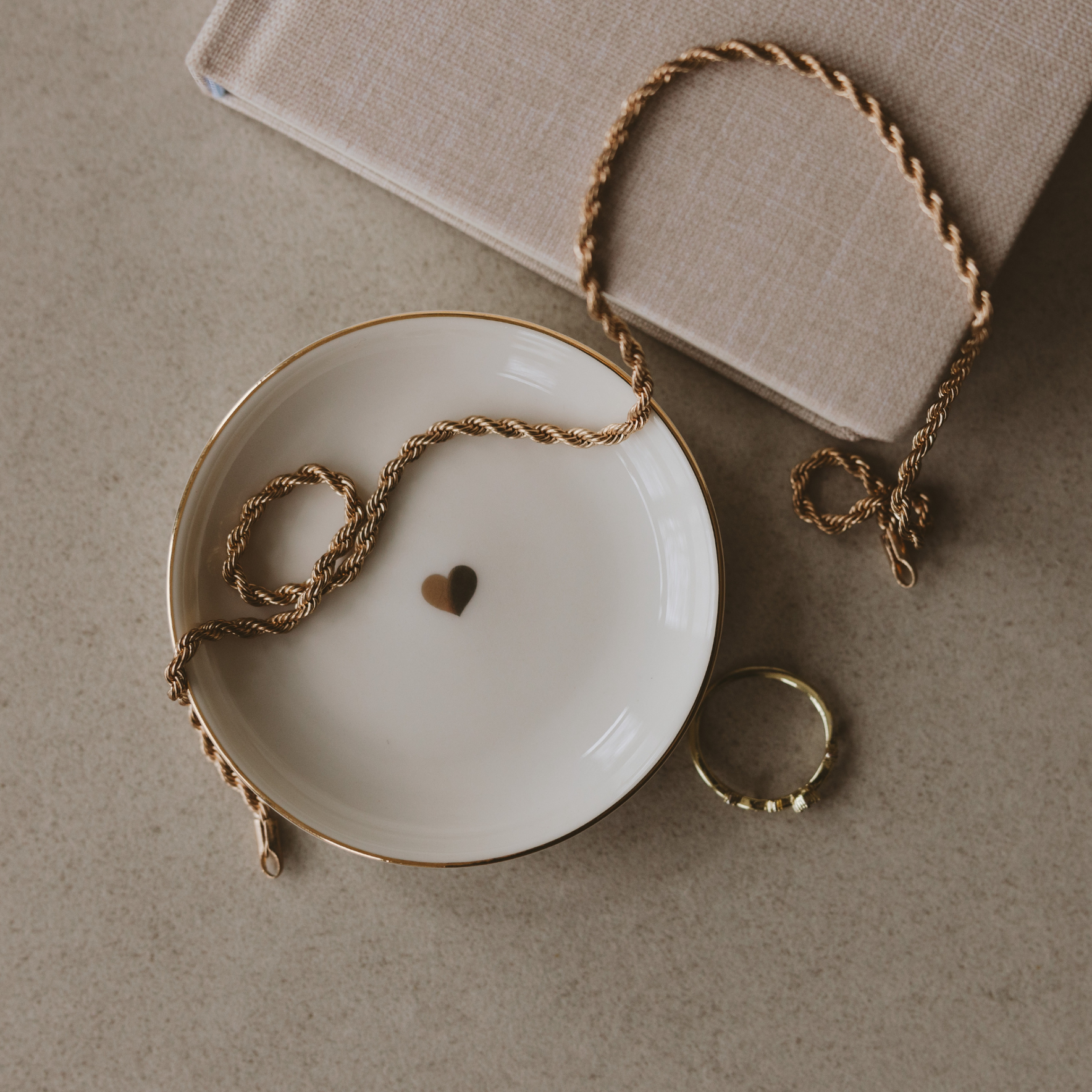 Gold Heart Jewelry Dish - Home Decor & Gifts, photo 2 of 6