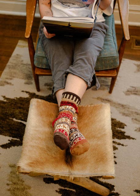 Cocoa Crew Socks | Sustainably Made Festive Holiday Socks: Small (Women 6 - 8 / Men 5 - 7), photo 3 of 3