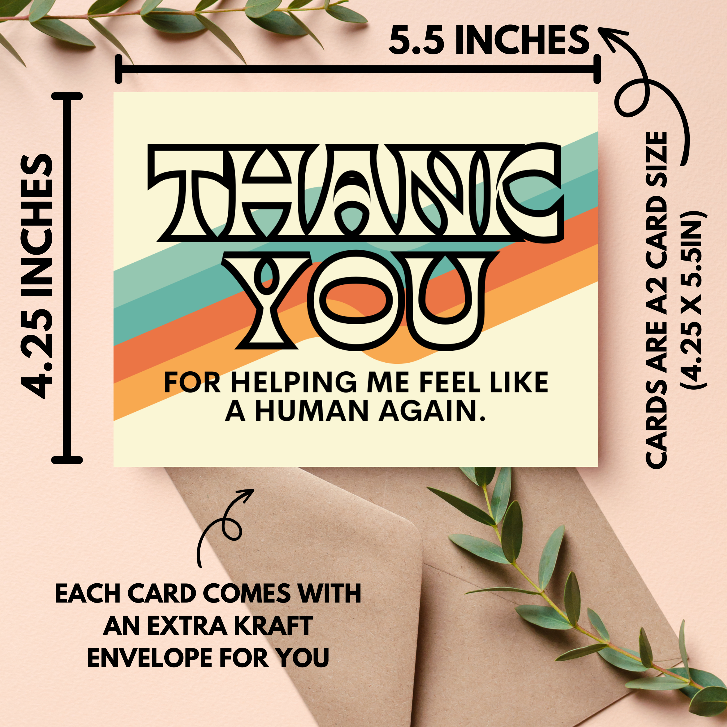 Thank You Card Funny, Gift for Nurse, Doctor, Therapist, photo 2 of 5