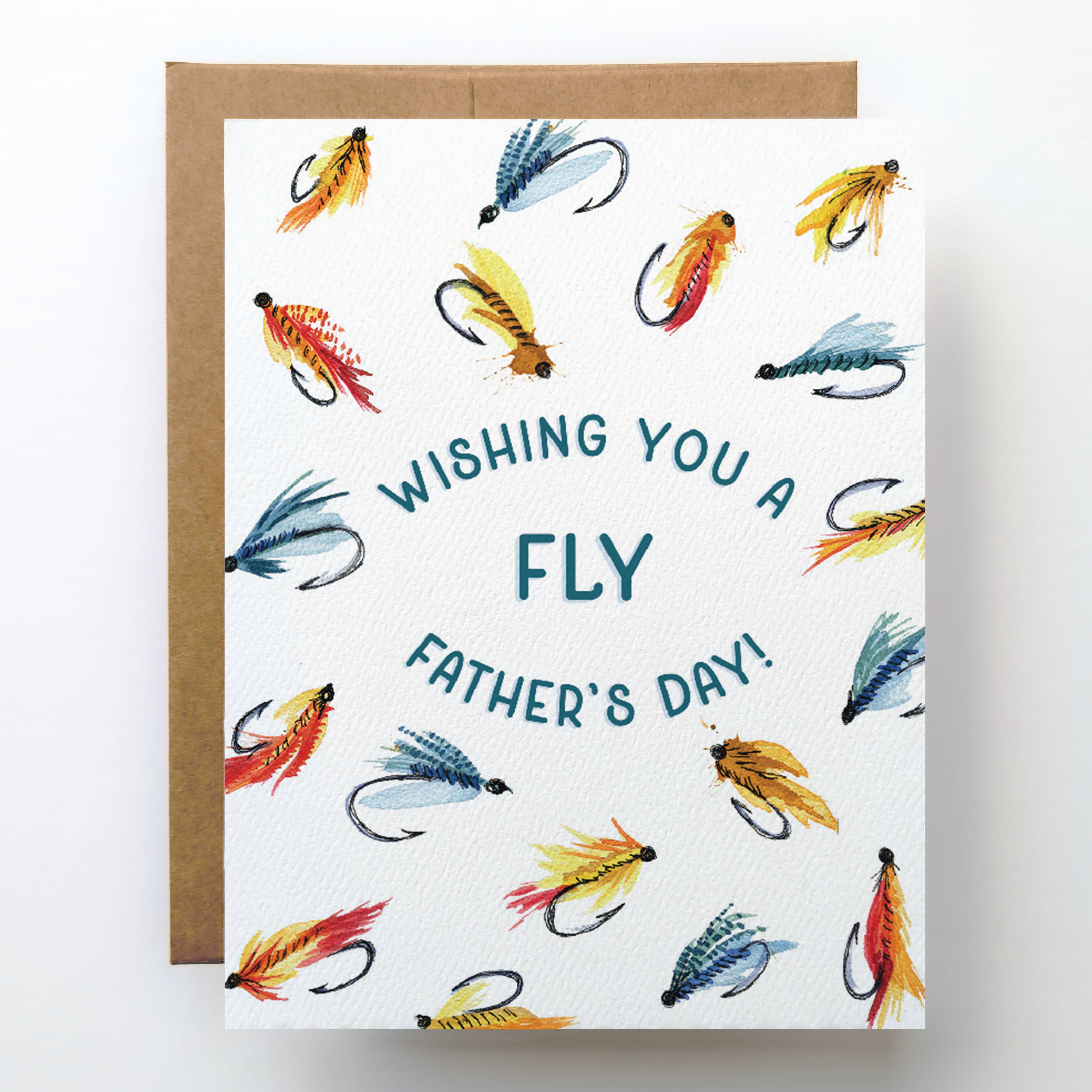Fly Fishing Father’s Day Card | Funny Card for Dad, photo 1 of 4