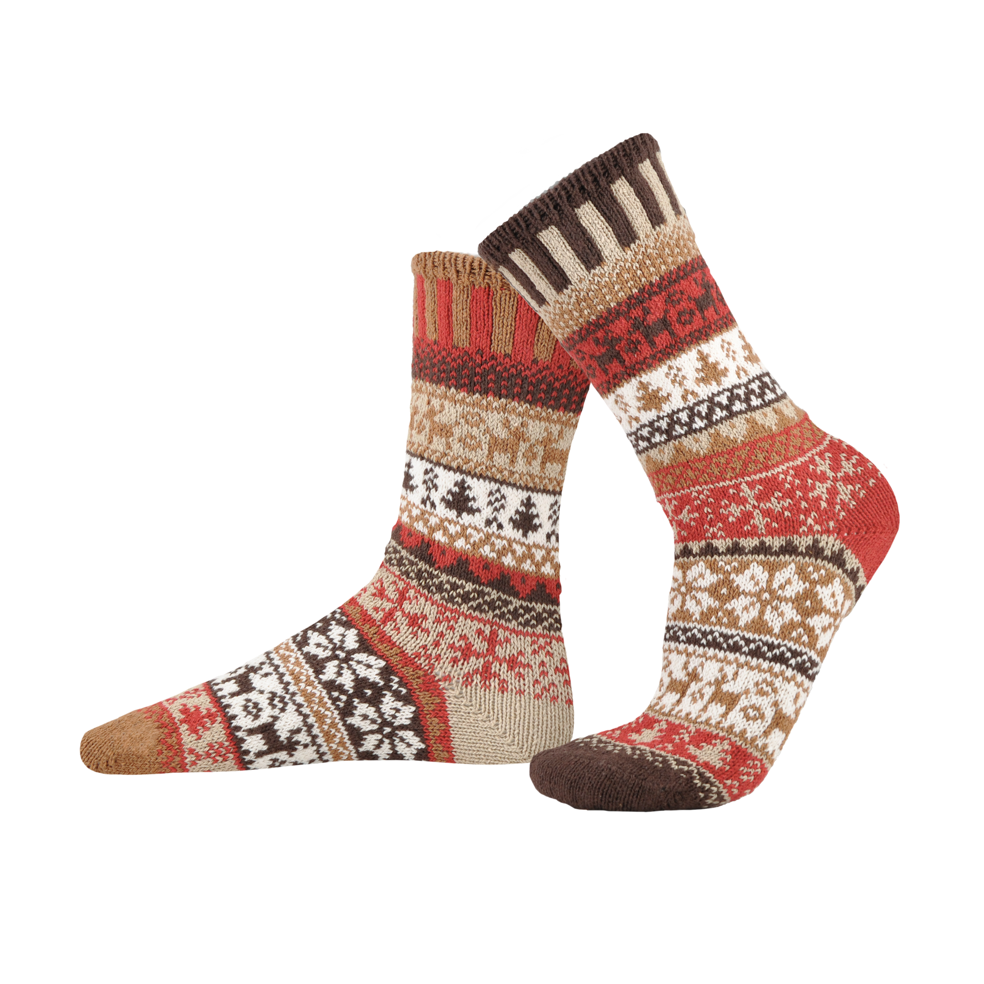 Cocoa Crew Socks | Sustainably Made Festive Holiday Socks: Large (Women 10 - 12 / Men 9 - 11), photo 1 of 3