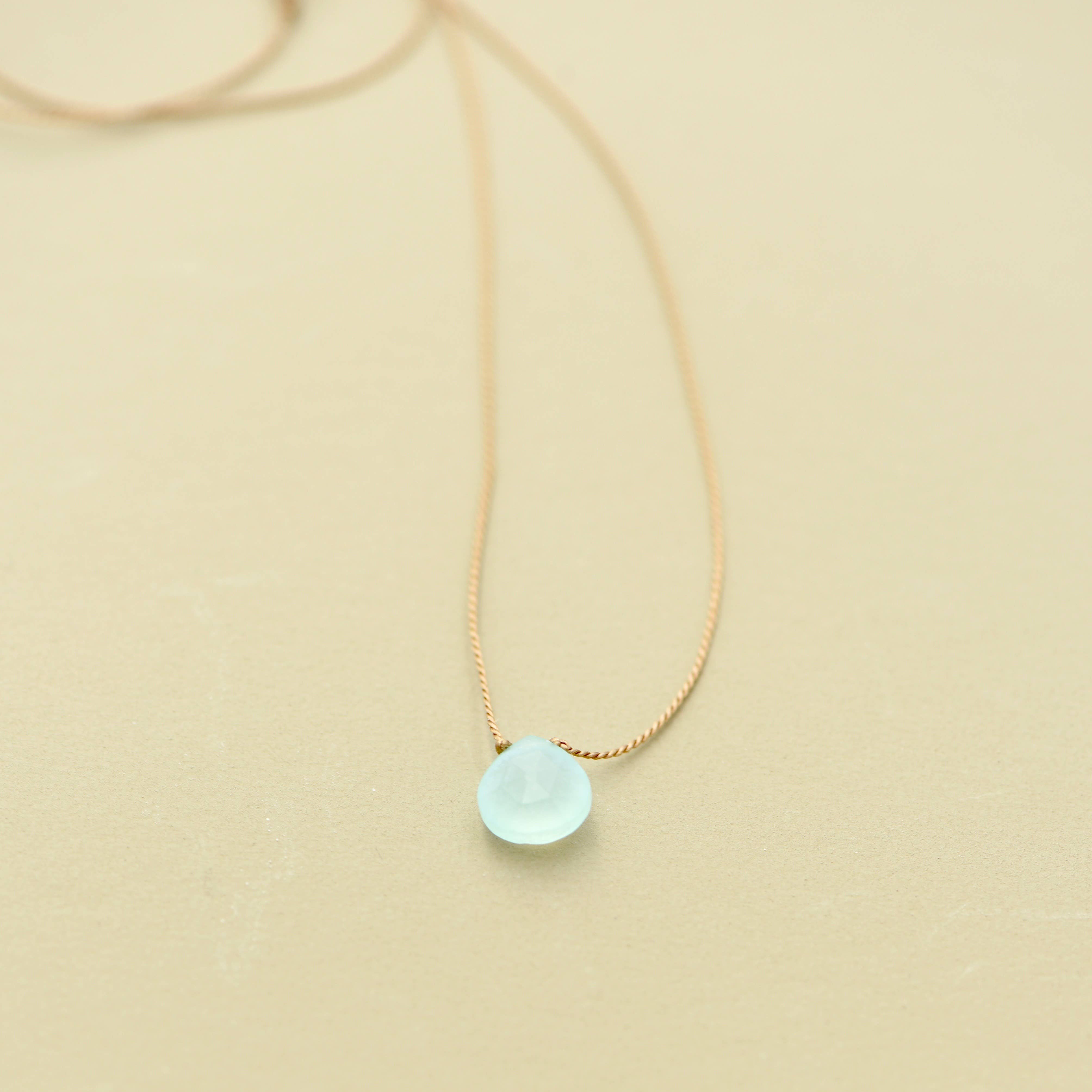 Teardrop Necklace - Bestseller: Blue Chalcedony, Single, photo 1 of 8