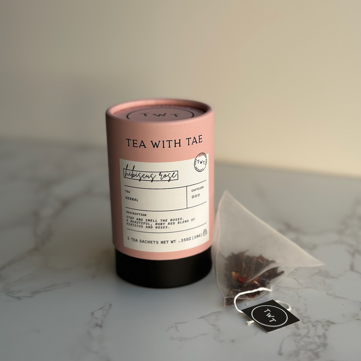 Hibiscus Rose Herbal Mini Tube Gift (5 tea bags), photo 2 of 3