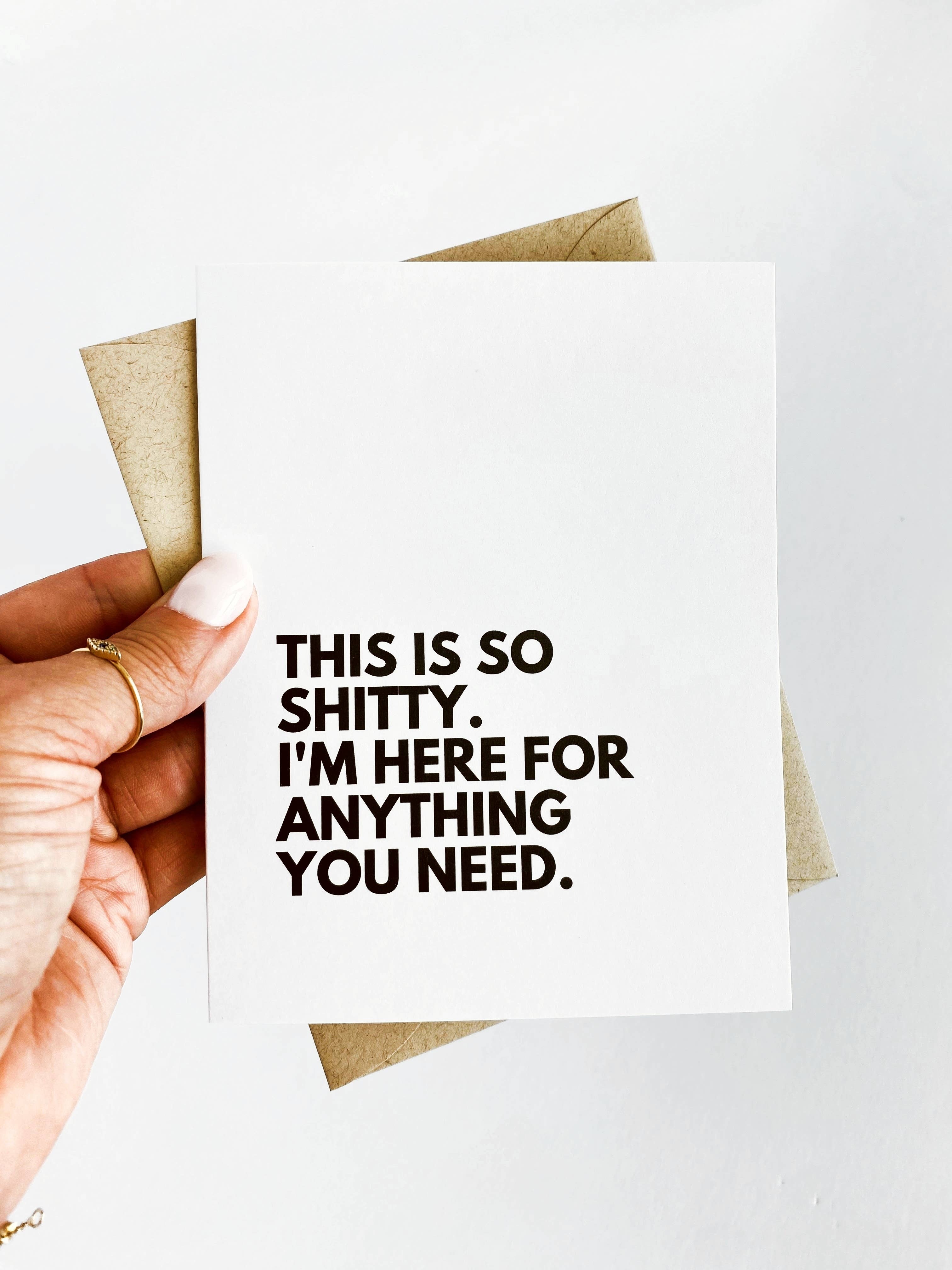 This Is So Shitty I'm Here For You Cancer Card Sympathy Card, photo 1 of 3