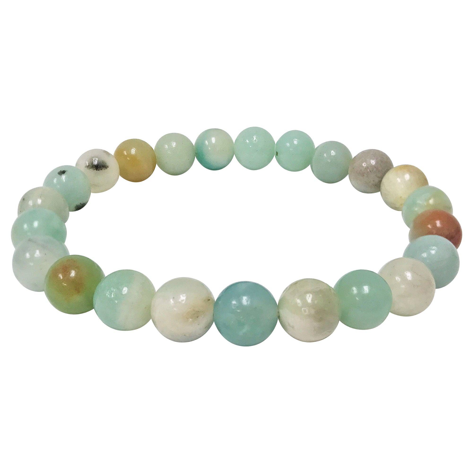 8mm Amazonite Gemstone Unisex Stretch Bracelet, photo 7 of 7