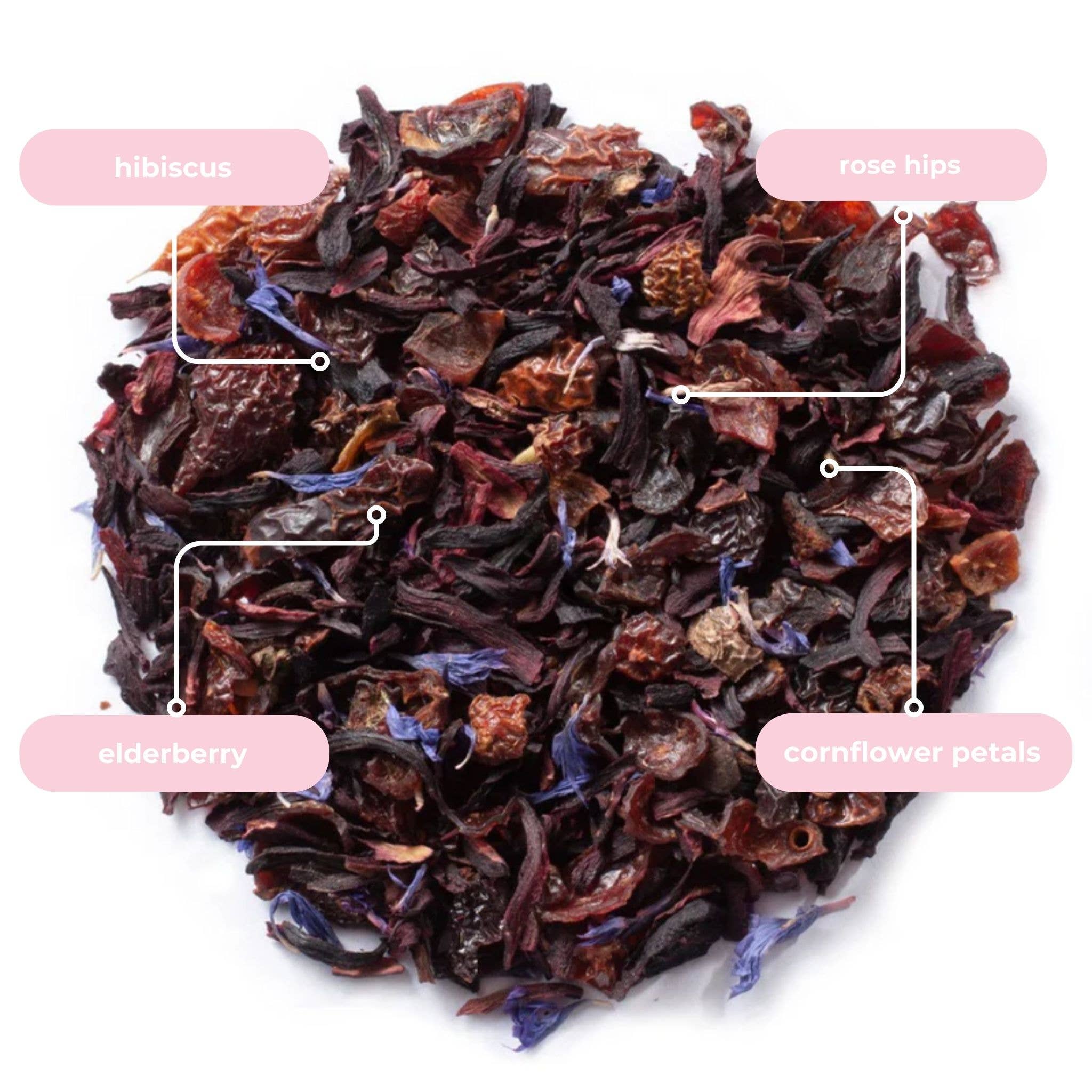 Hibiscus Rose Herbal Mini Tube Gift (5 tea bags), photo 3 of 8