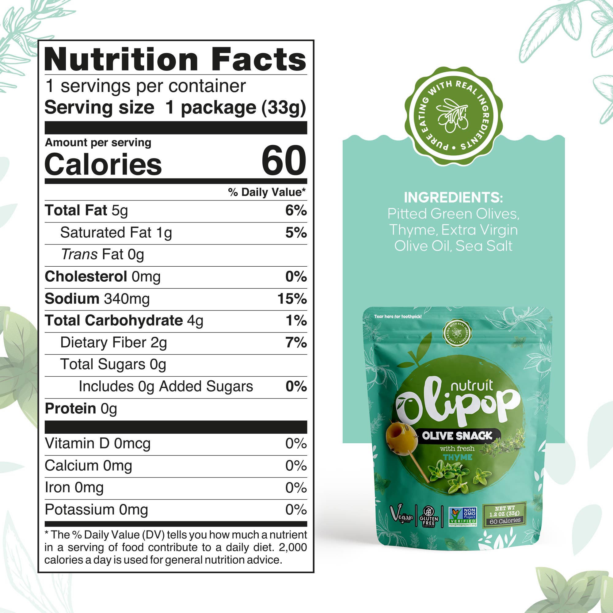 Thyme - Nutruit Olive Snack
