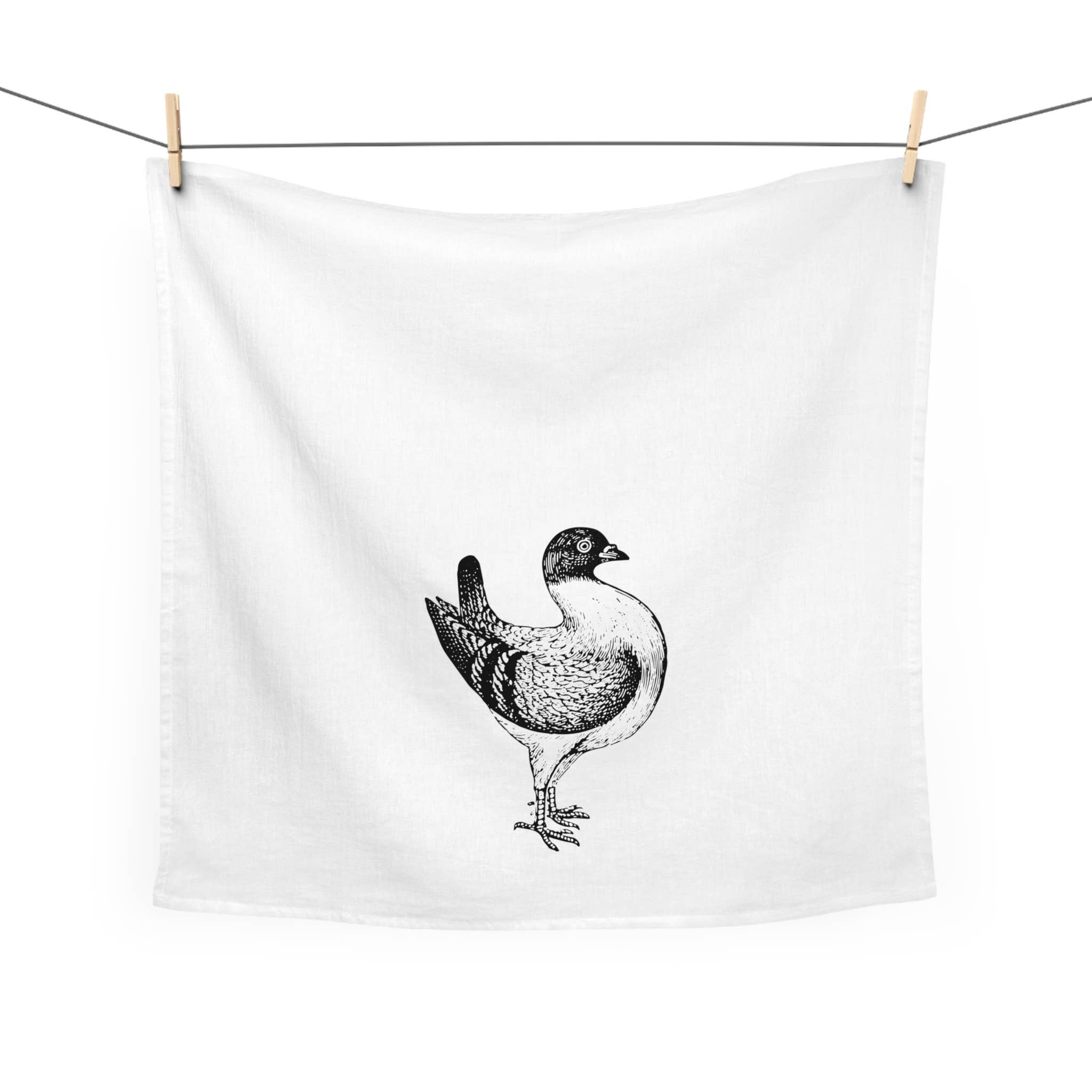 Pigeon 100% Organic Cotton Printed Kitchen Tea Towel, photo 1 of 2