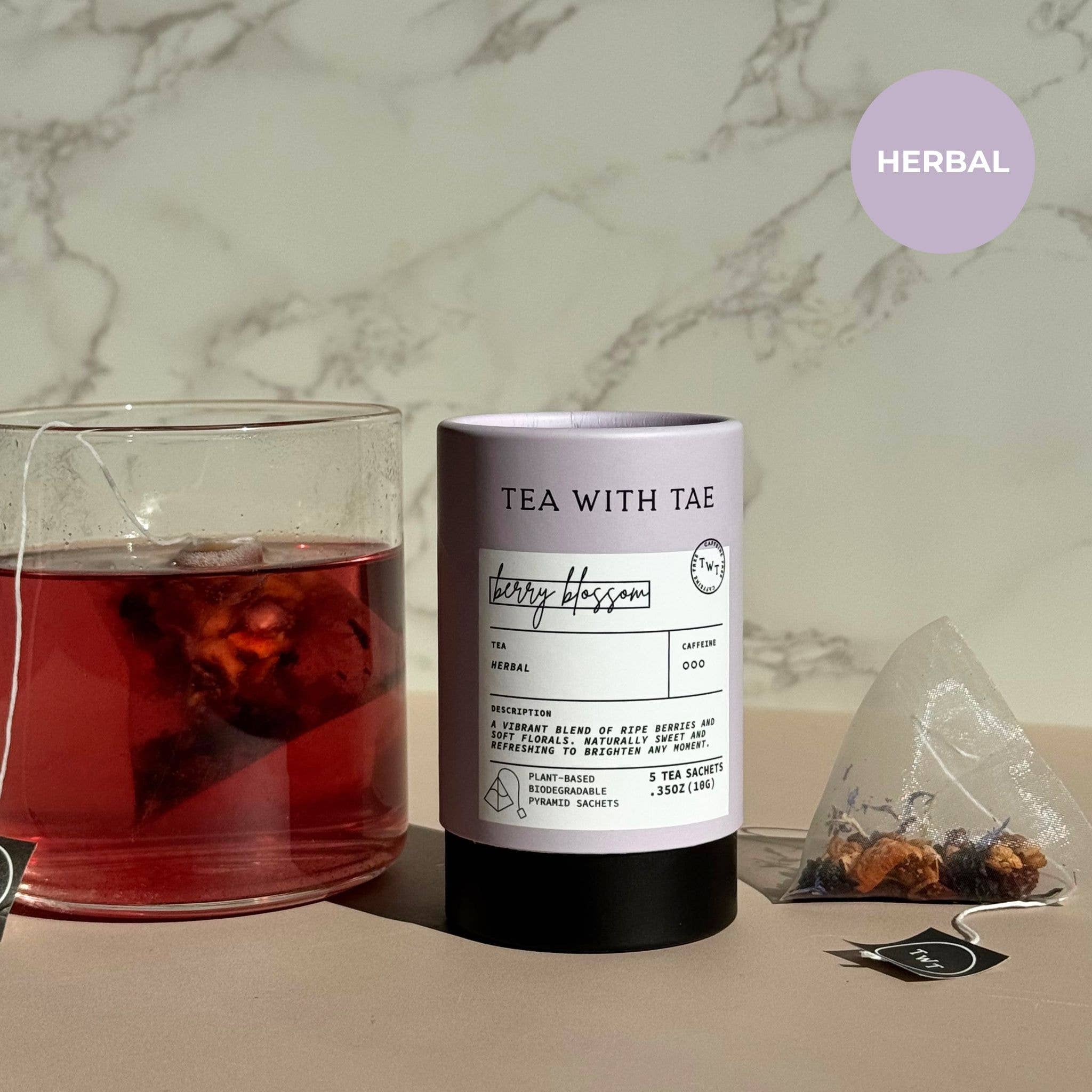 Berry Blossom Herbal Mini Tea Tube (5 tea bags), photo 2 of 8