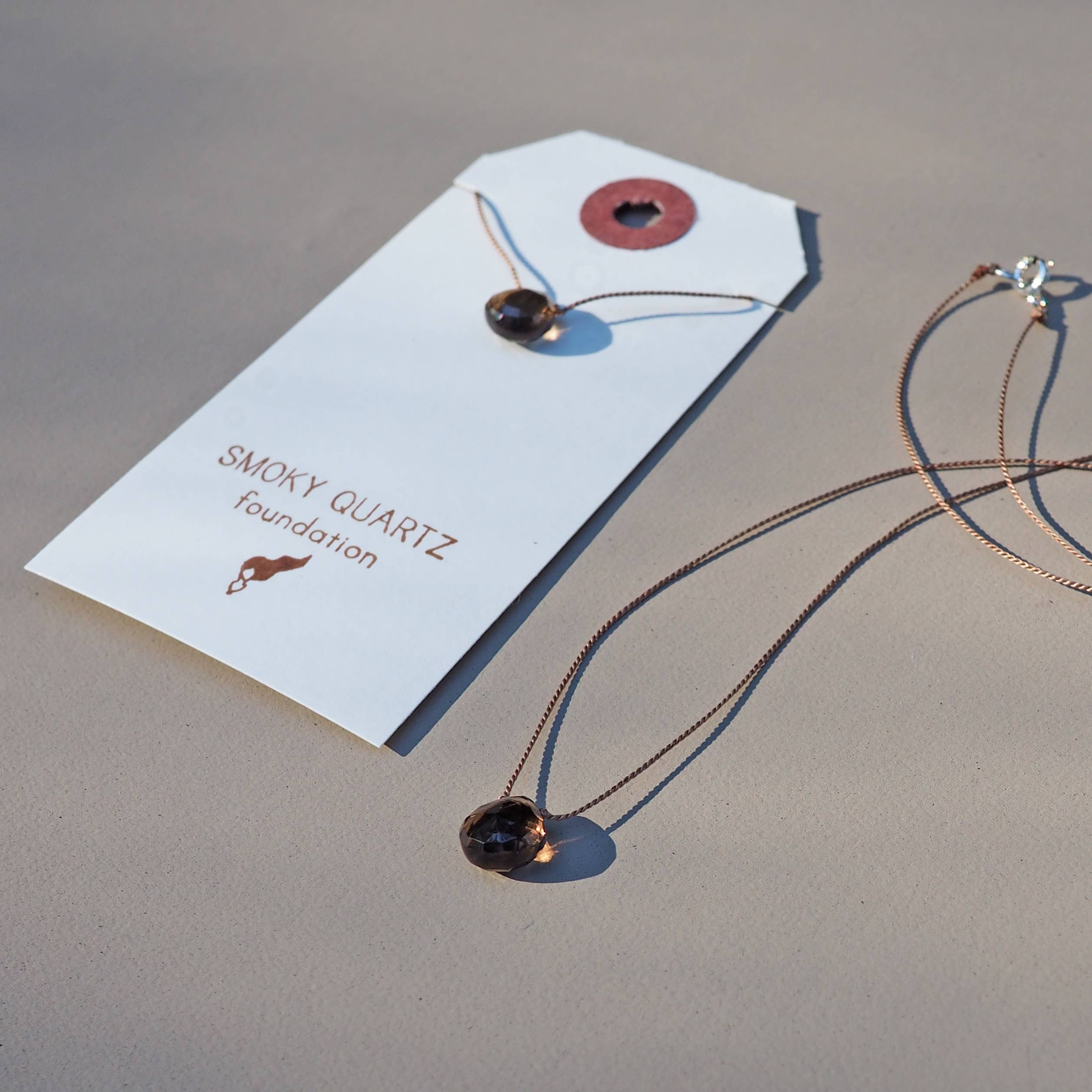 Teardrop Necklace - Bestseller: Smoky Quartz, Single, photo 1 of 8