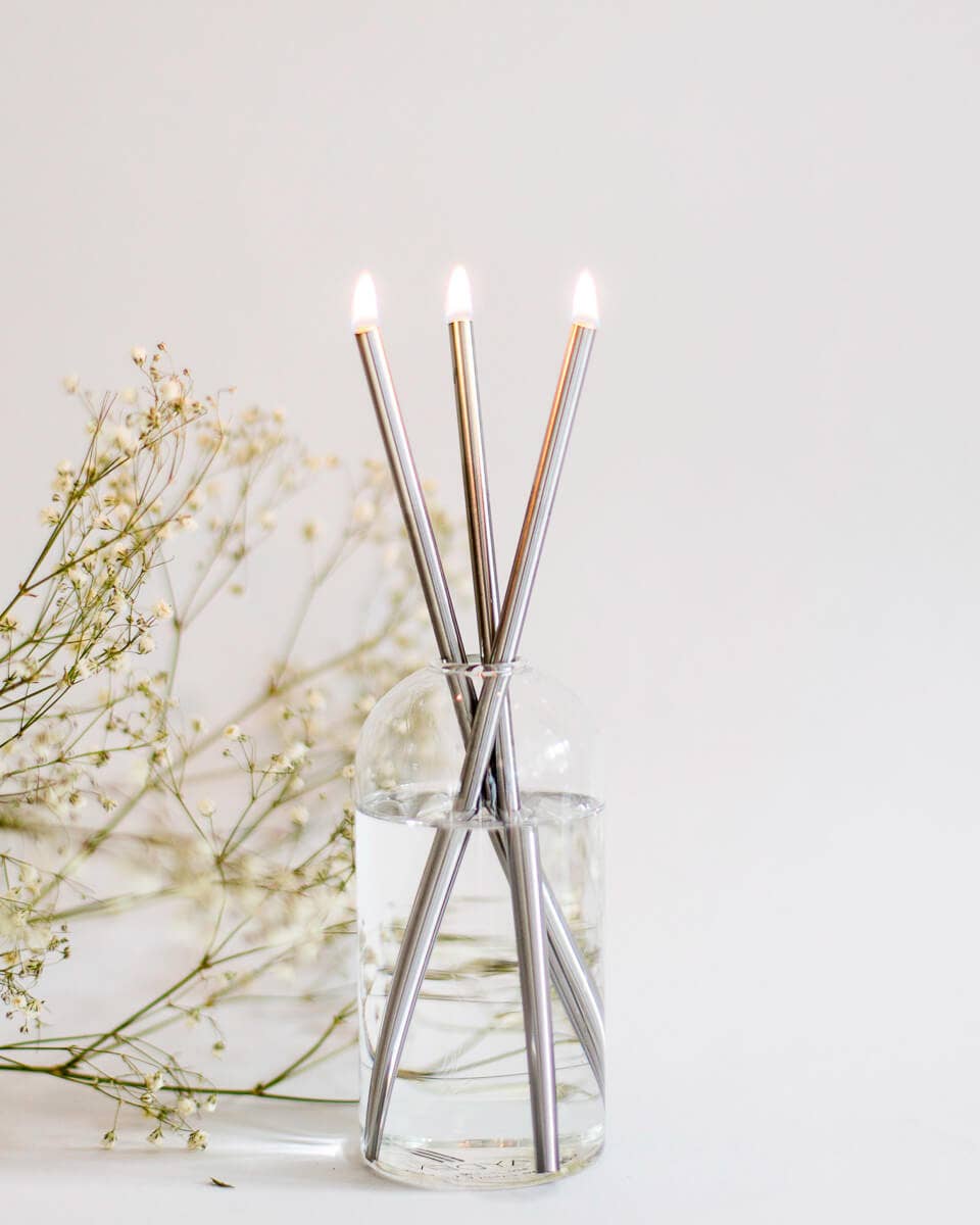Silver Everlasting Candle – Reusable Steel Candles [x1 Pack], photo 3 of 8