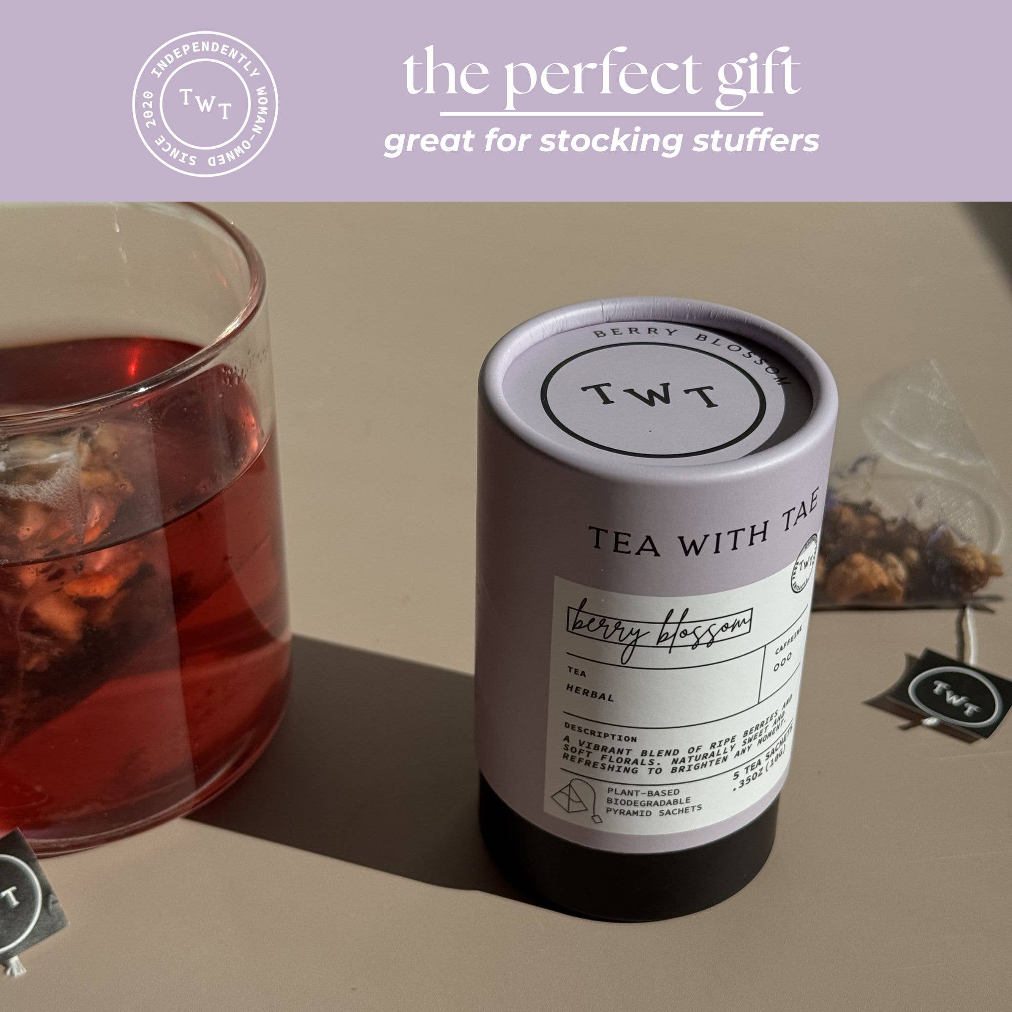 Berry Blossom Herbal Mini Tea Tube (5 tea bags), photo 7 of 8