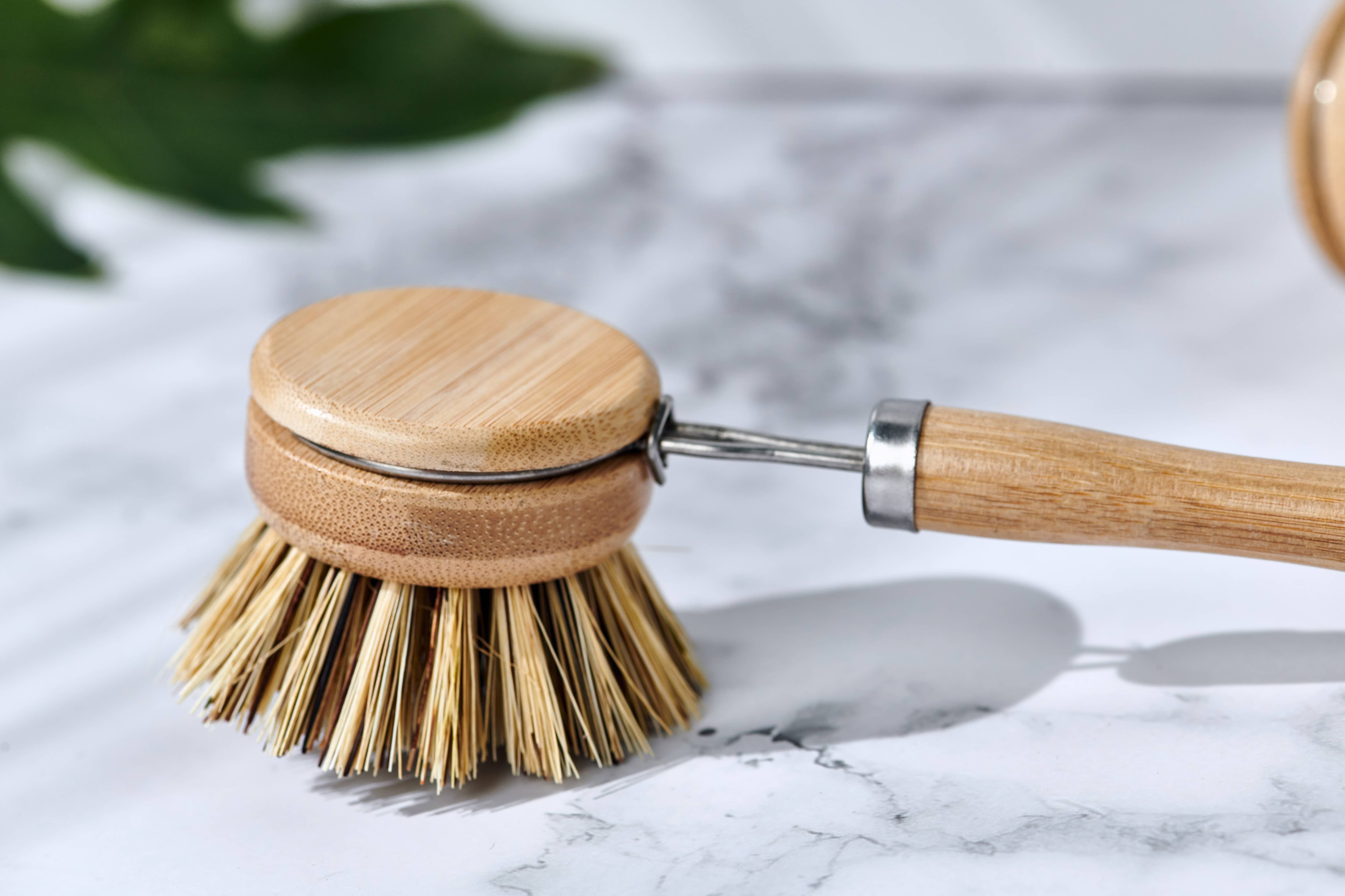Long Handle Wood & Metal Dish Brush, photo 2 of 3
