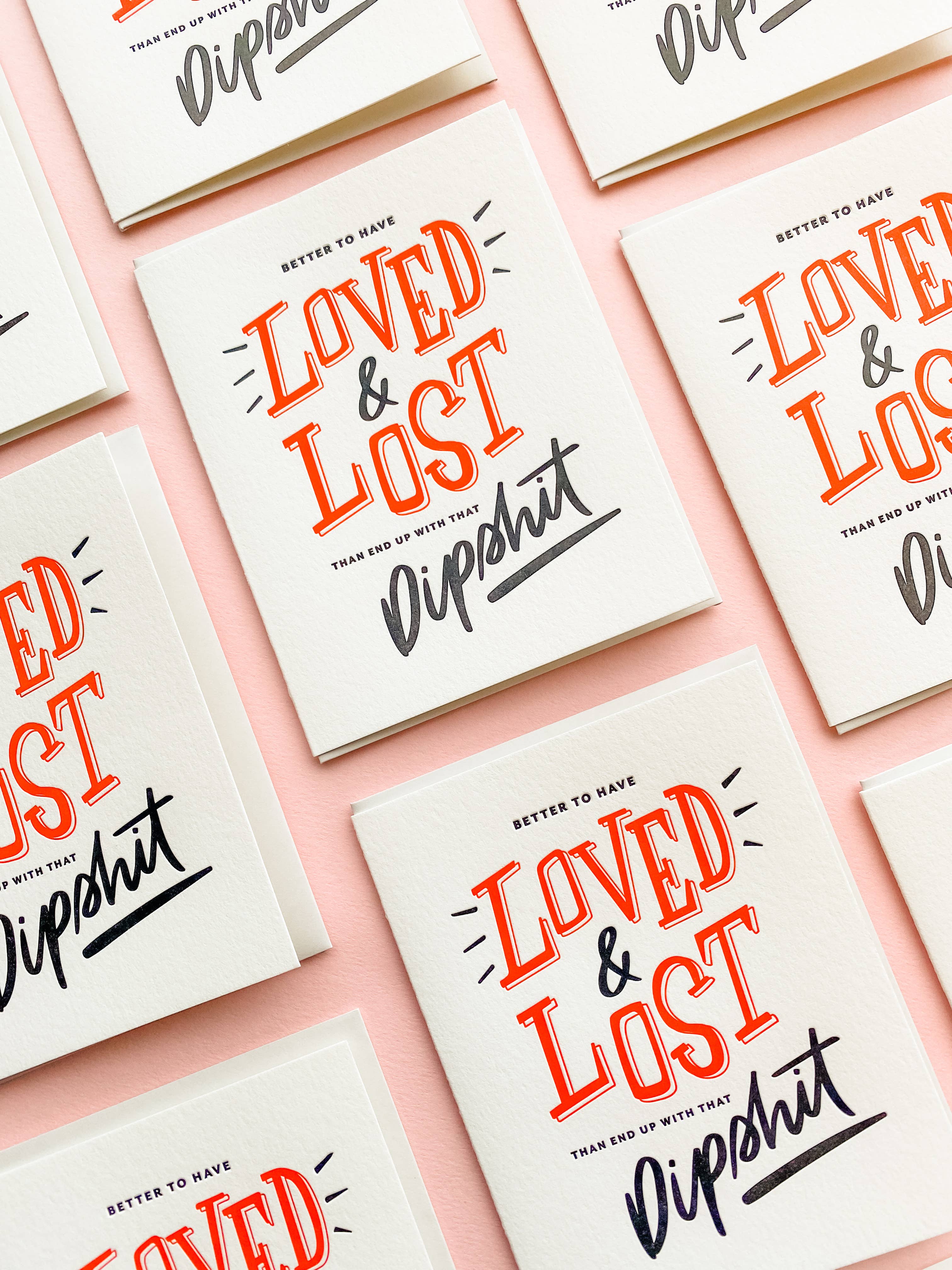 Loved & Lost - Letterpress Break Up Greeting Card, photo 2 of 2