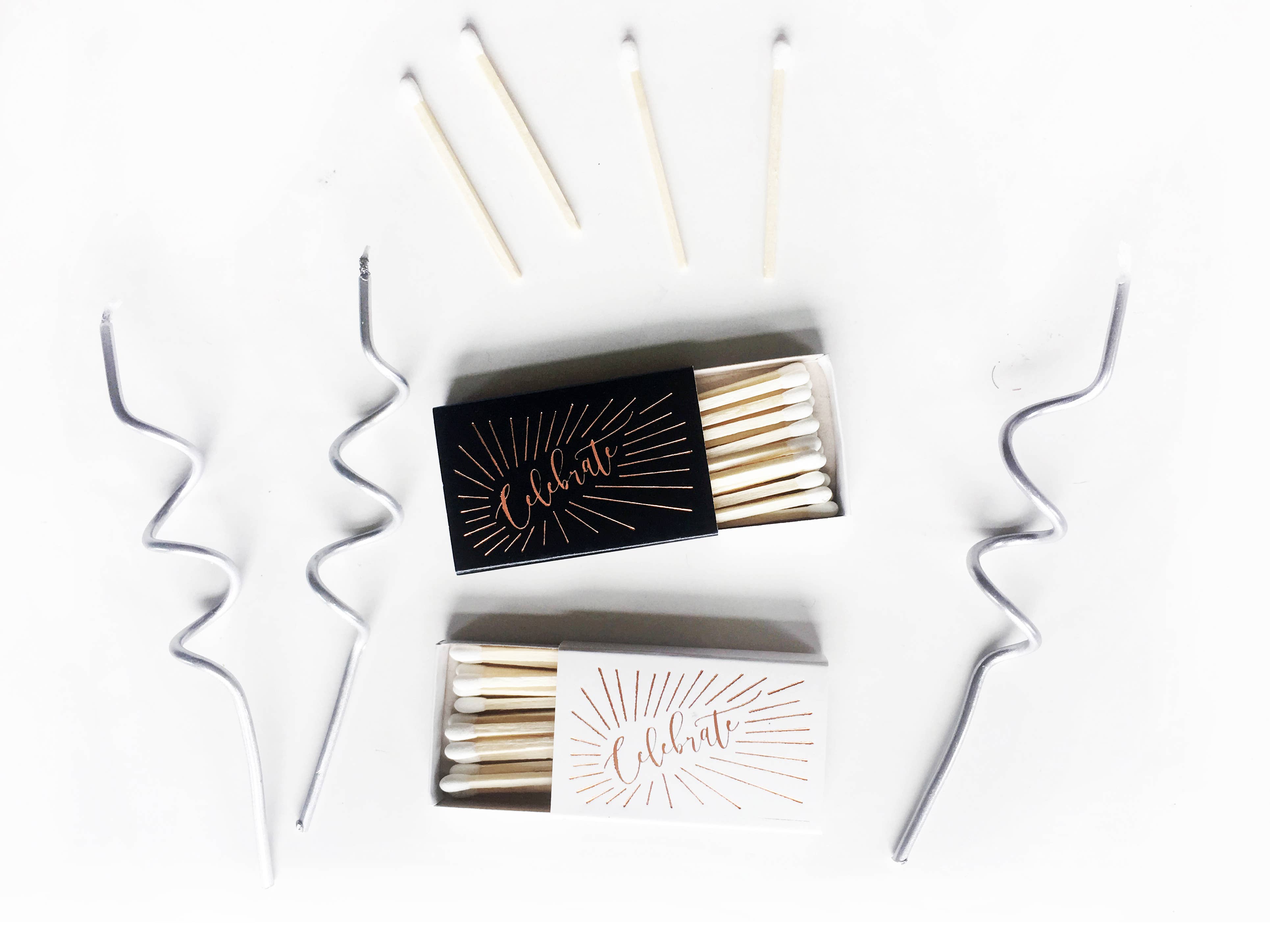 Gold Celebrate White Matchbox, photo 3 of 8