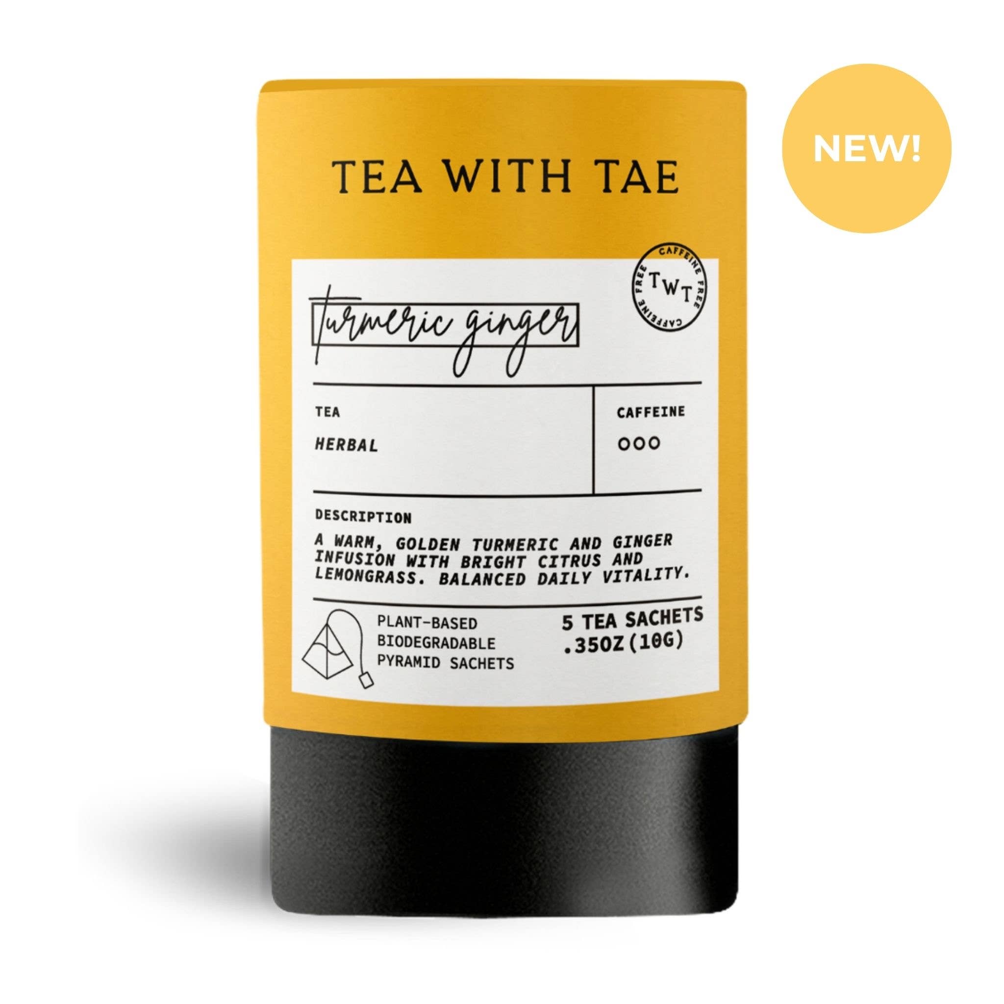 Turmeric Ginger Mini Tea Tube (5 tea bags), photo 1 of 8
