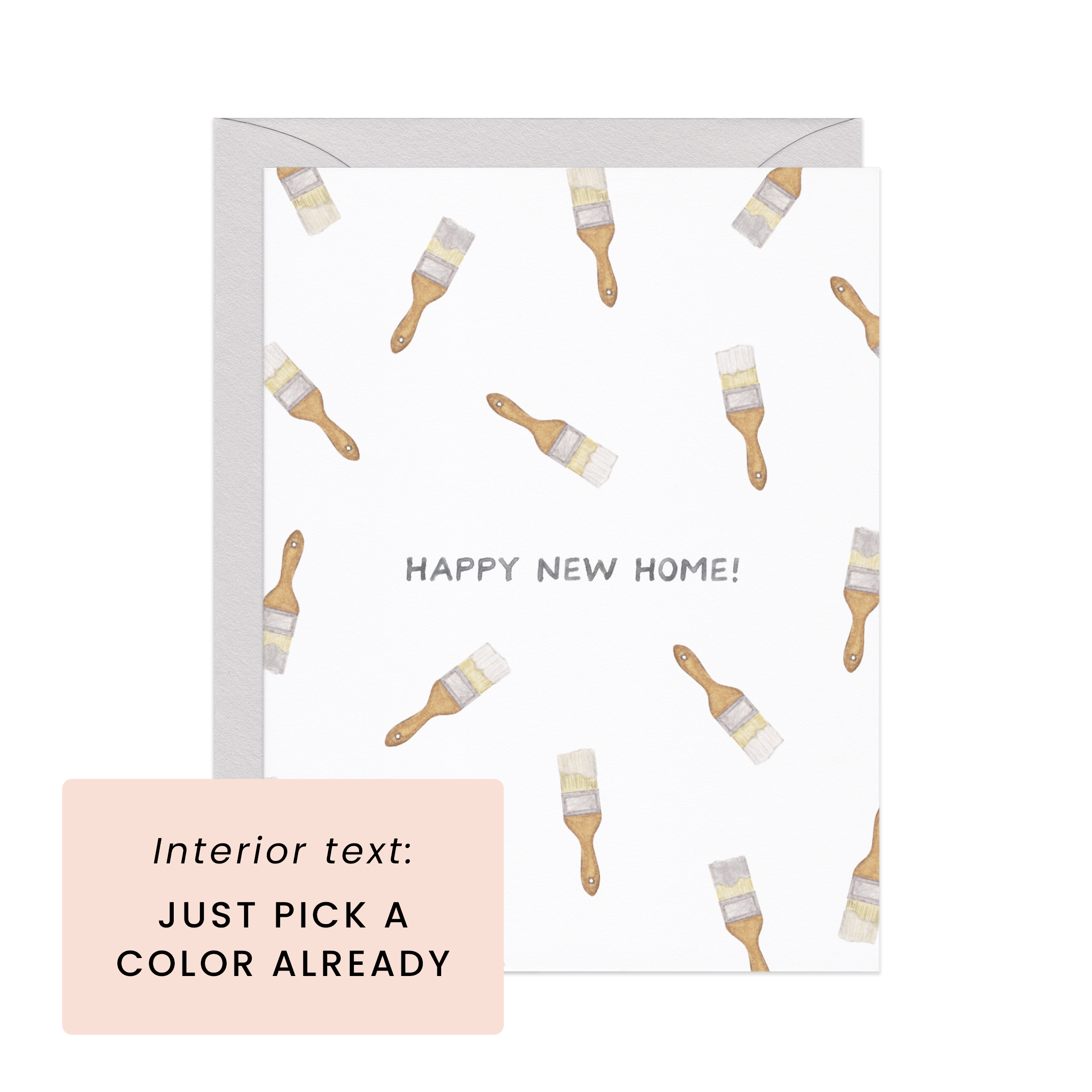 New Home Paints — Funny Housewarming Congrats Card, photo 2 of 3
