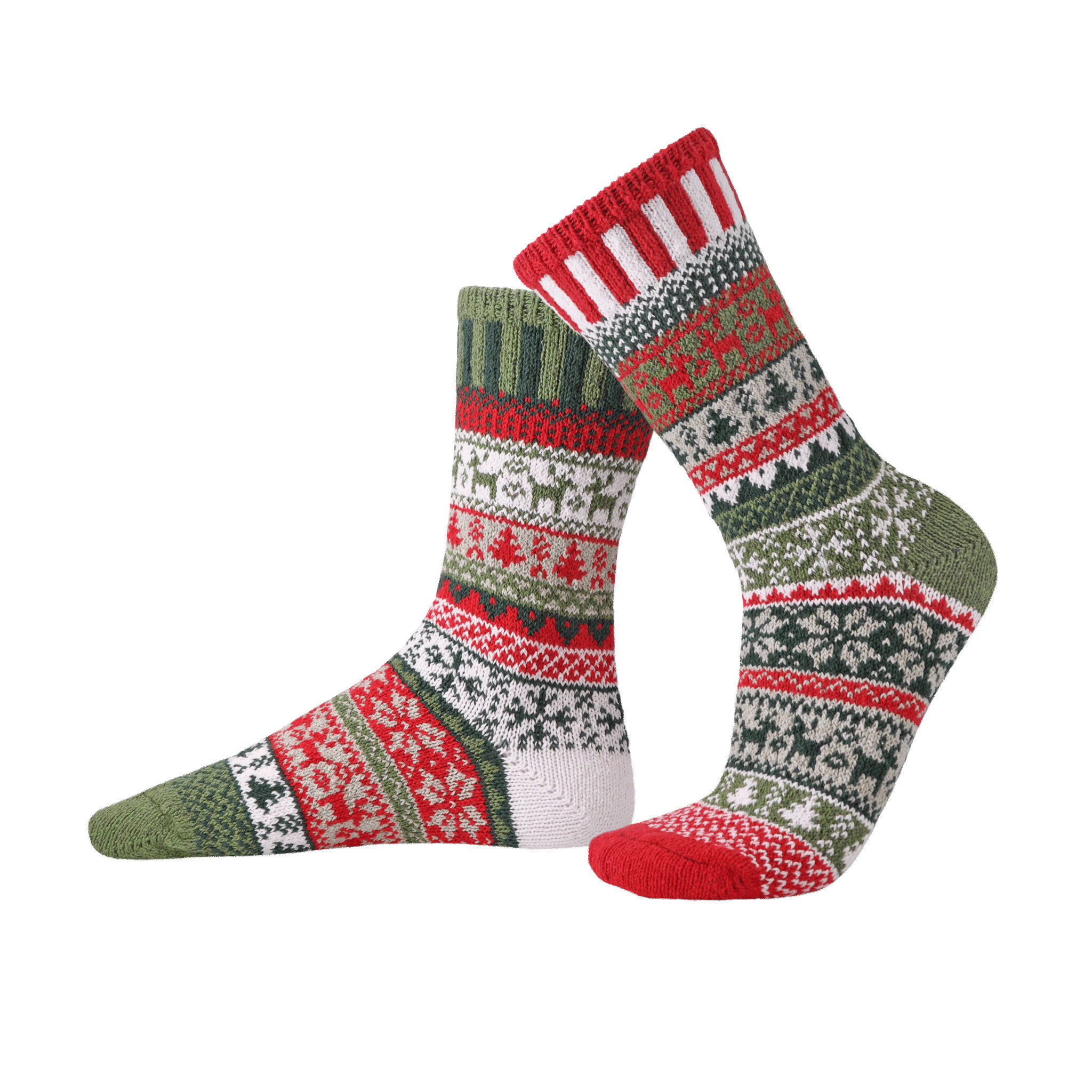 Yuletide Crew Socks | Sustainably Made Festive Holiday Socks: Large (Women 10 - 12 / Men 9 - 11), photo 1 of 4