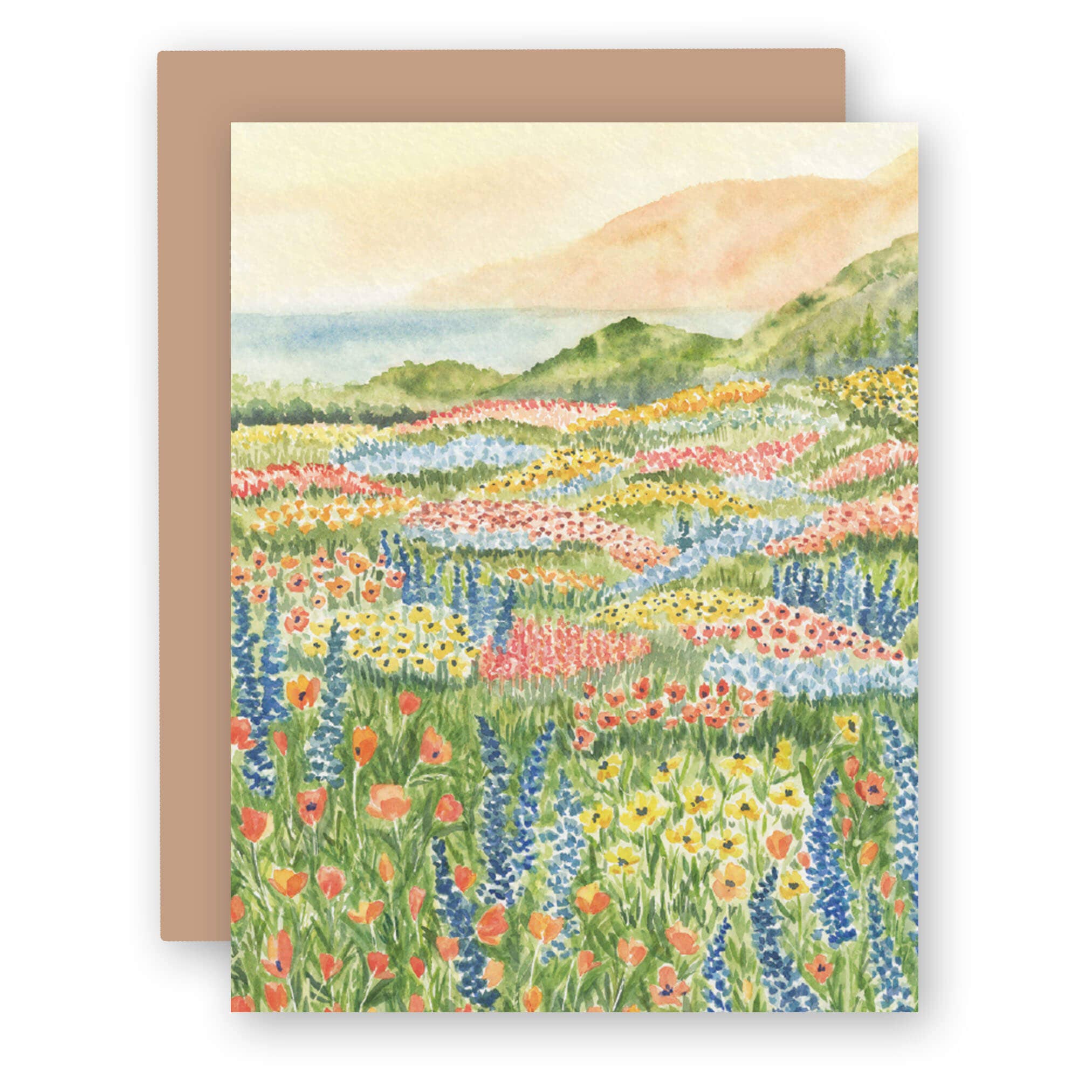 Coastal Blooms Greeting Card | Everyday Wildflower Card: Single Card, photo 1 of 6