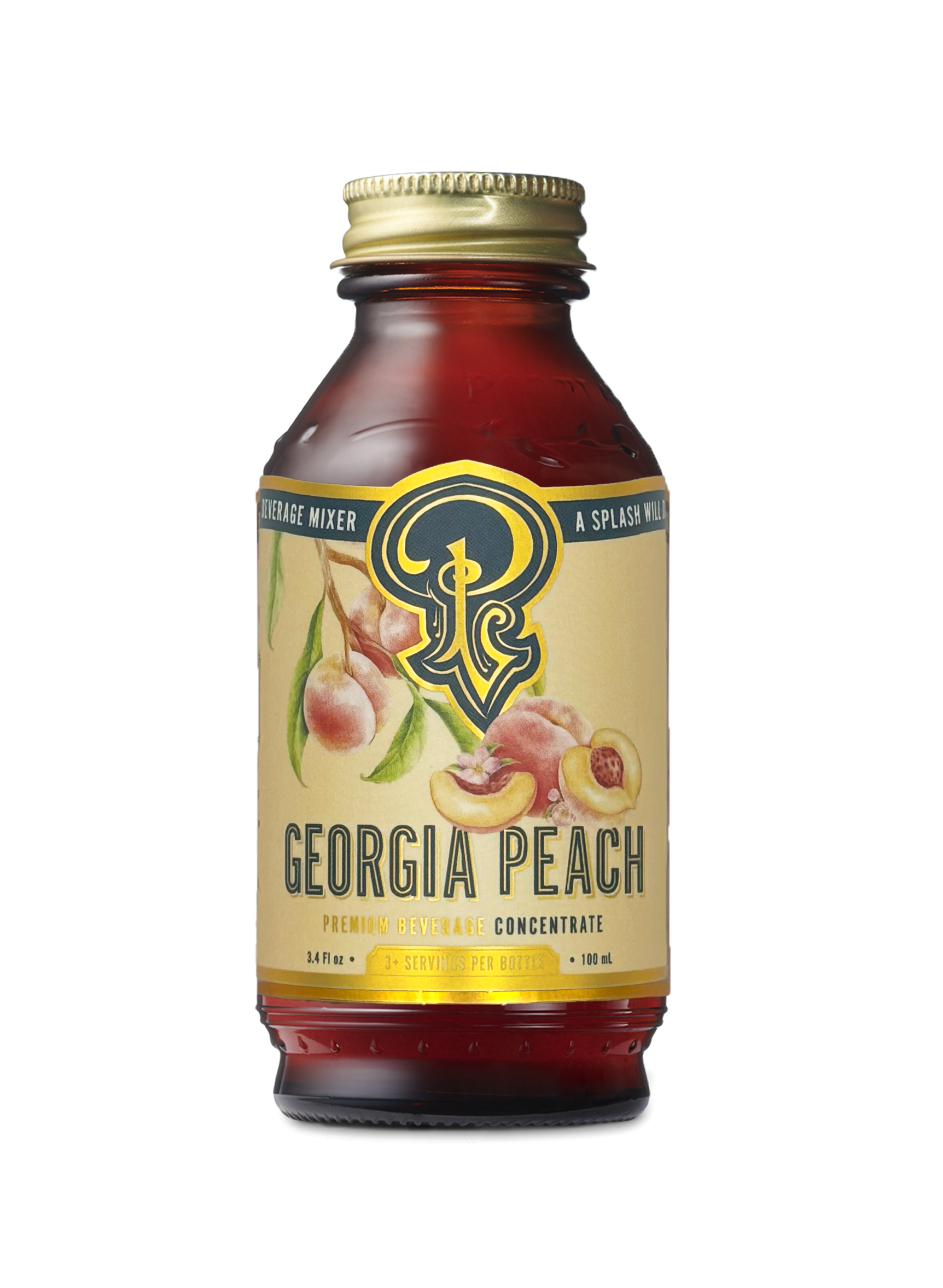 Georgia Peach Syrup 3.4 oz - cocktail/mocktail/drinks, photo 1 of 5