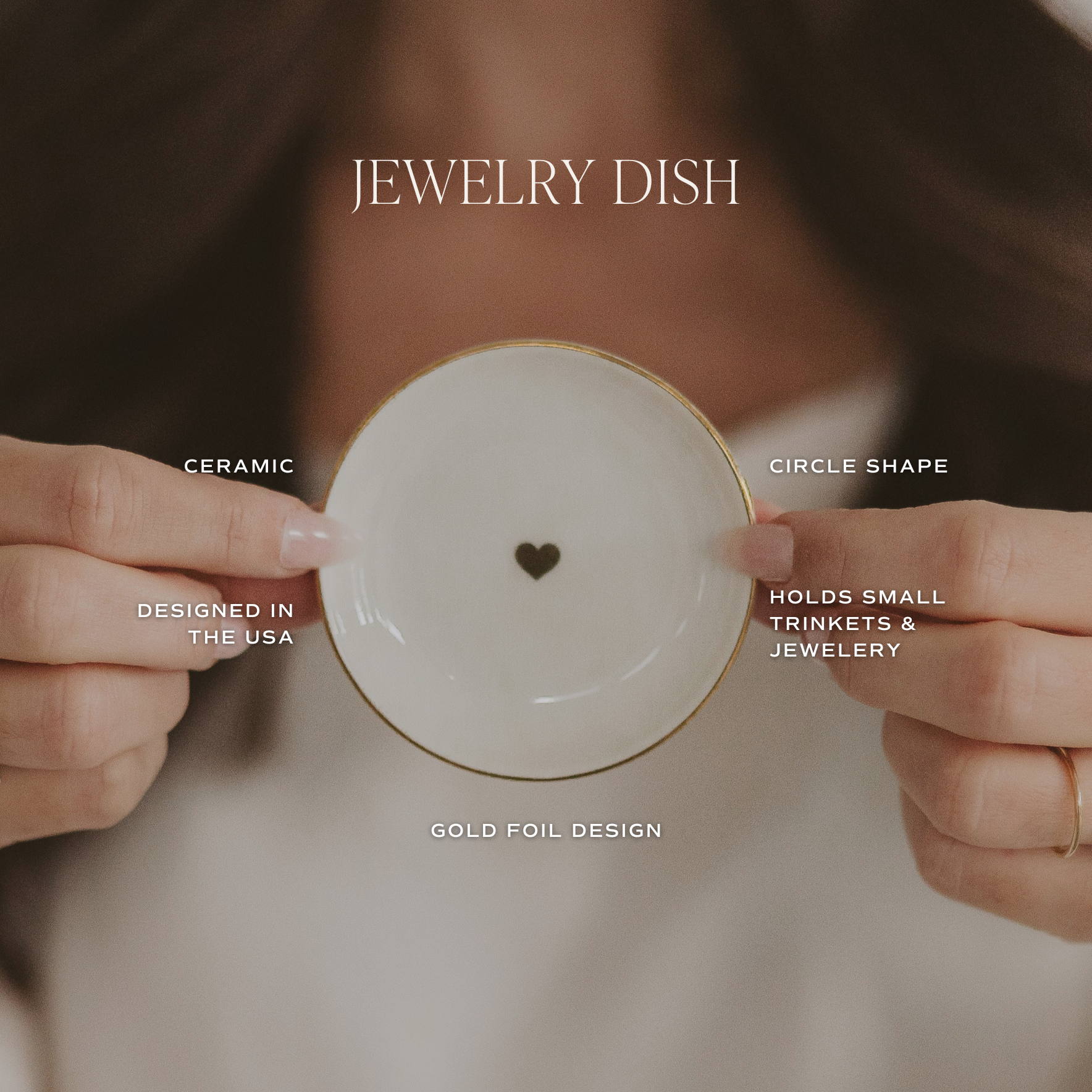 Gold Heart Jewelry Dish - Home Decor & Gifts, photo 4 of 6
