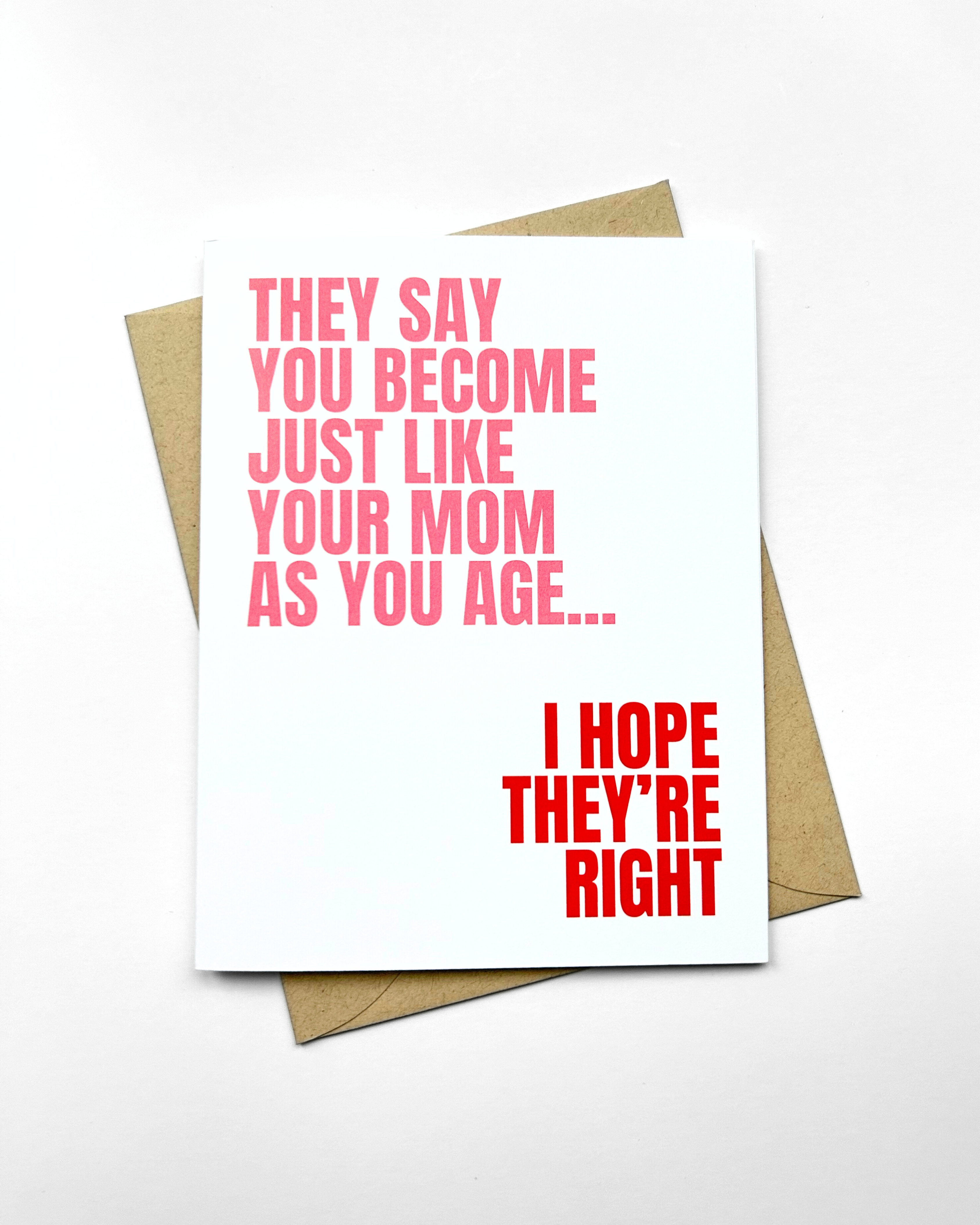 Funny Mother's Day Card Becoming Your Mom Just Like Mom Card, photo 1 of 2