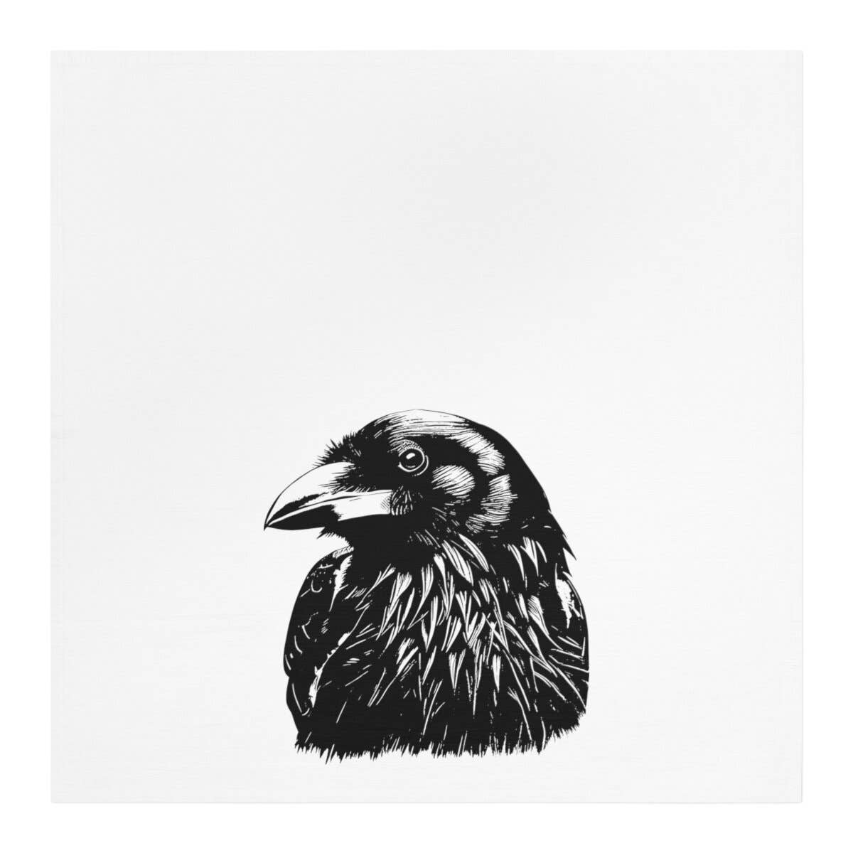 Raven Portrait Tea Towel, photo 3 of 4